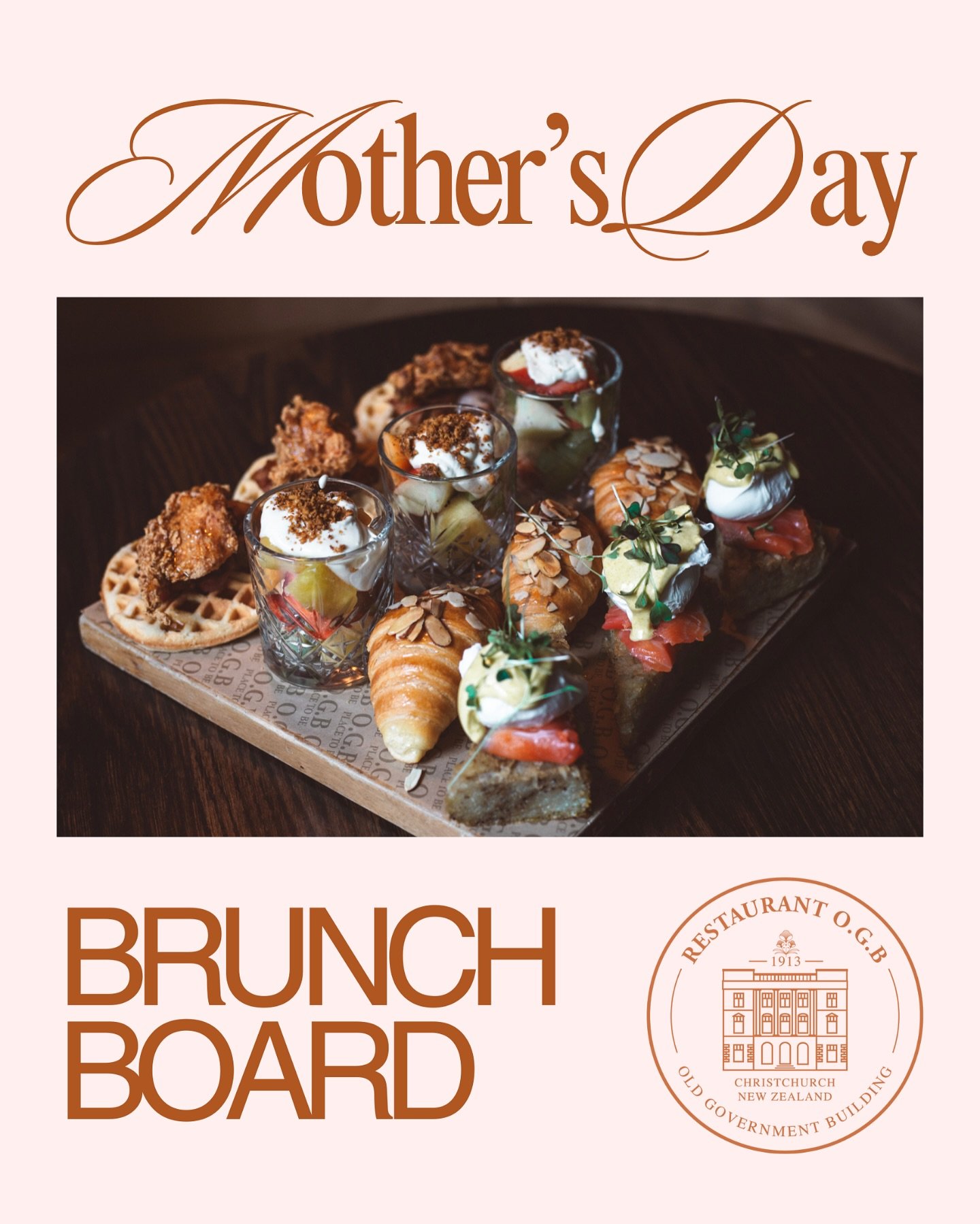 Brunch is back for one special day!

Join us at Restaurant OGB this Mother&rsquo;s Day &mdash; Sunday 11th May from 9am to 3pm.

Every mum will be treated to a complimentary mimosa on arrival.

Enjoy our signature brunch boards and a curated menu mad
