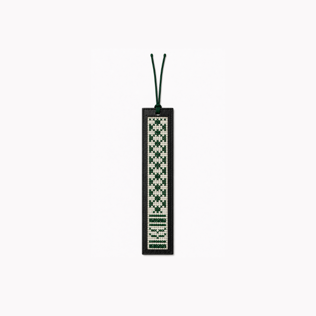 Green Kuffiyeh | Tatreez Bookmark