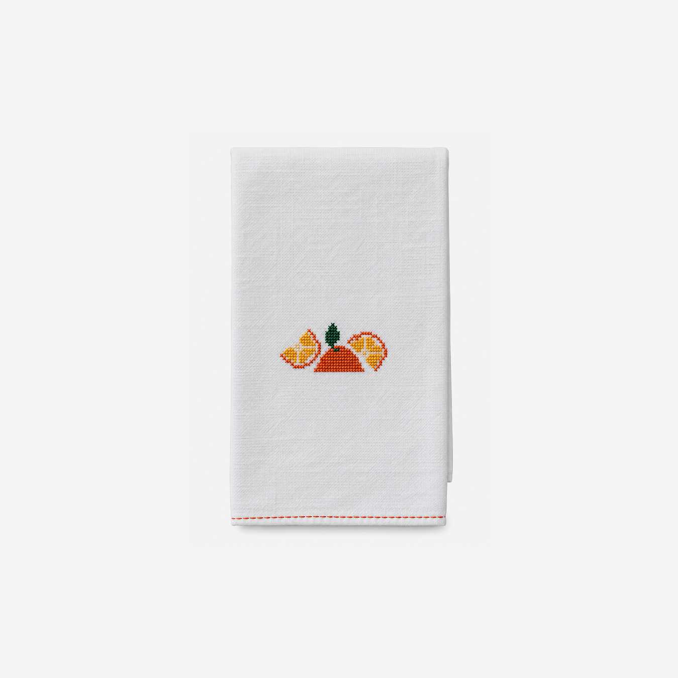 Orange Tatreez | Tea Towel