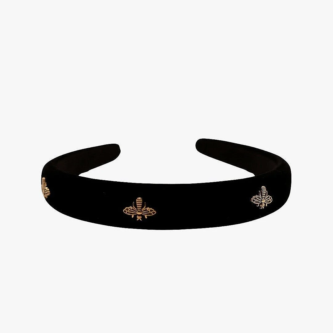 Gold Bee Hairband | Black | Hair Accessories | Hair Tie | Accessories | Wedding | Party | Hair Style
