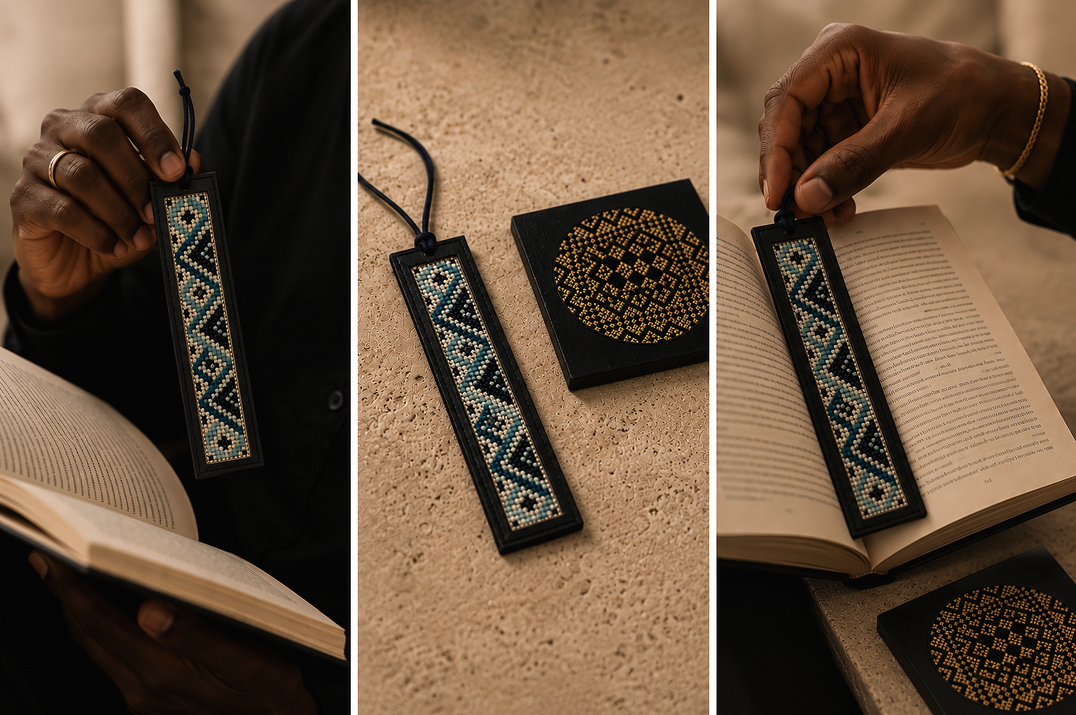 Darzah Bookmark | Tatreez Bookmark | Vegan Leather Bookmark | Tatreez Book | YA SOKO | Darzah | Hand Made in Palestine
