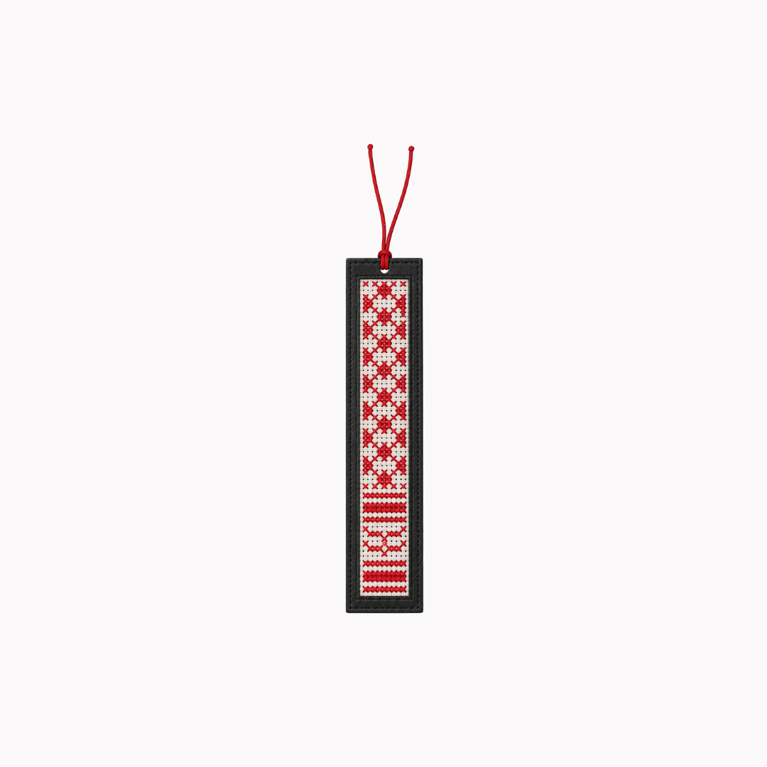 Red Kuffiyeh Design | Tatreez Bookmark