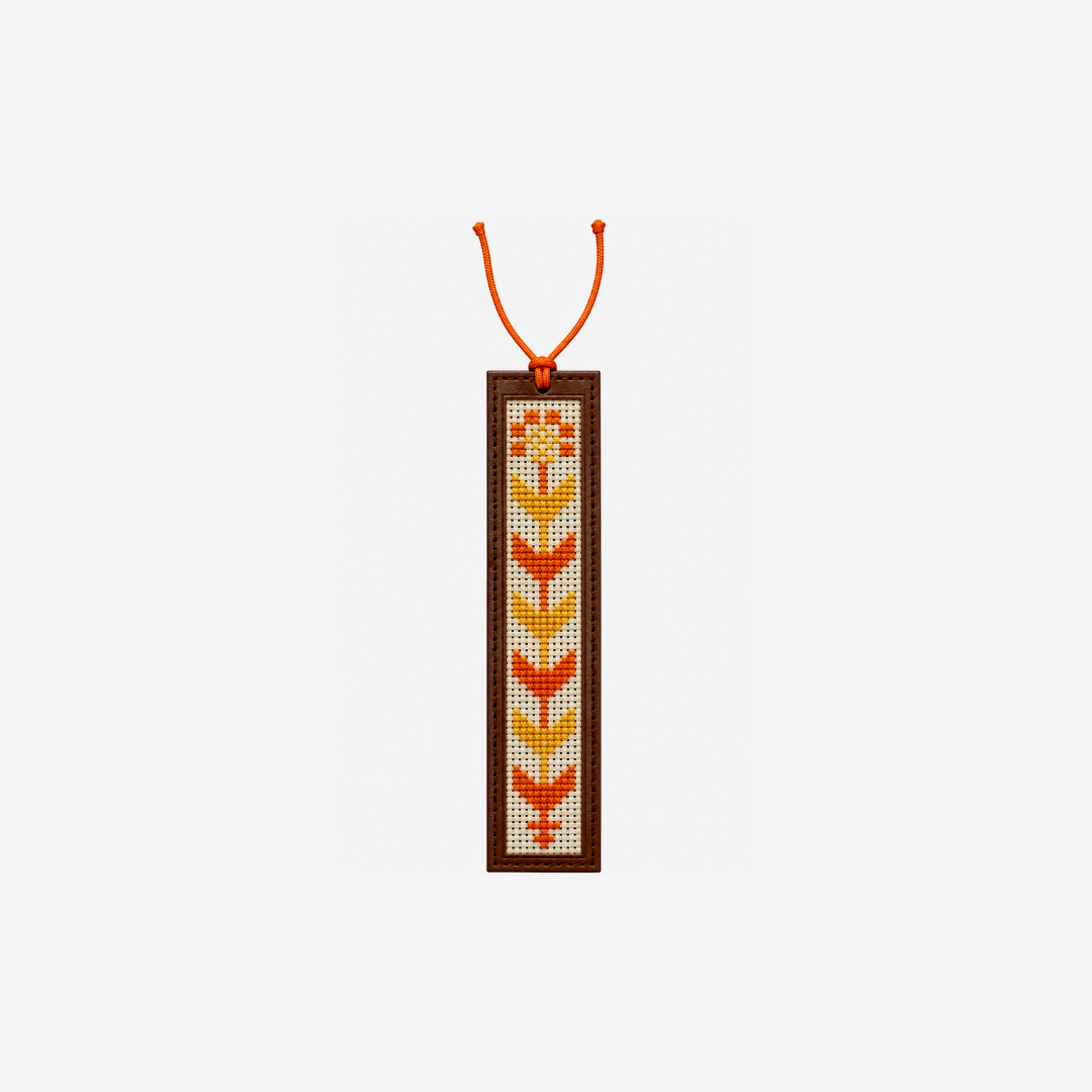 Orange Tatreez Bookmark