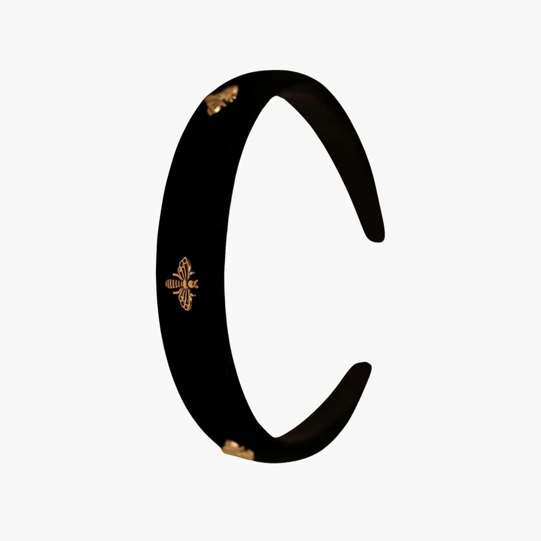 Gold Bee Hairband | Black | Hair Accessories | Hair Tie | Accessories | Wedding | Party | Hair Style