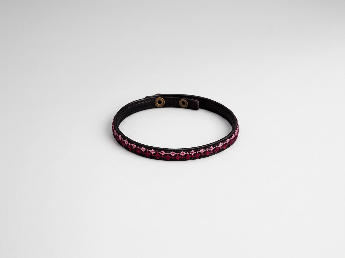 Pink Tatreez Wrap Bracelet