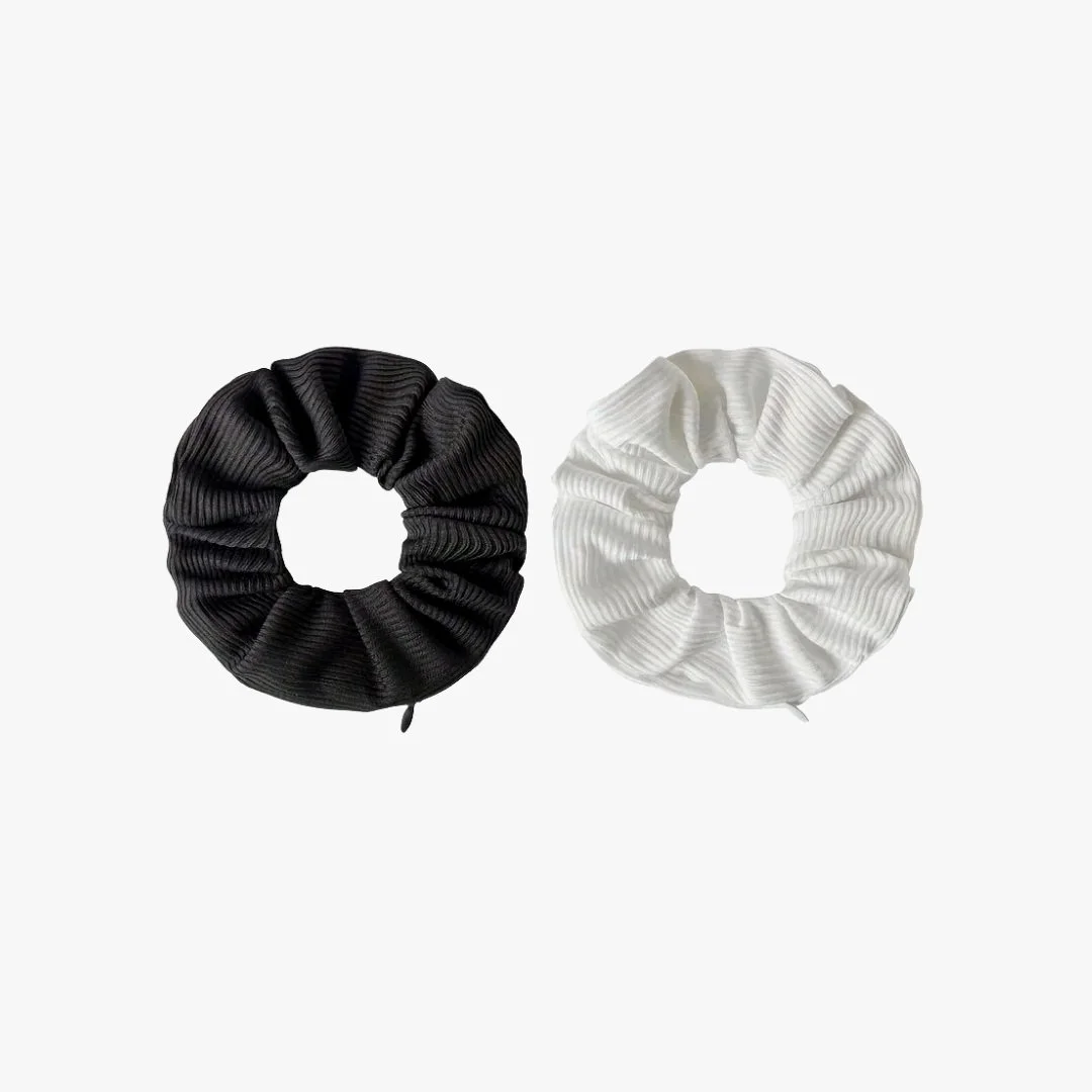 Zip Scrunchie | Hairband | Secret Zip | Black & White