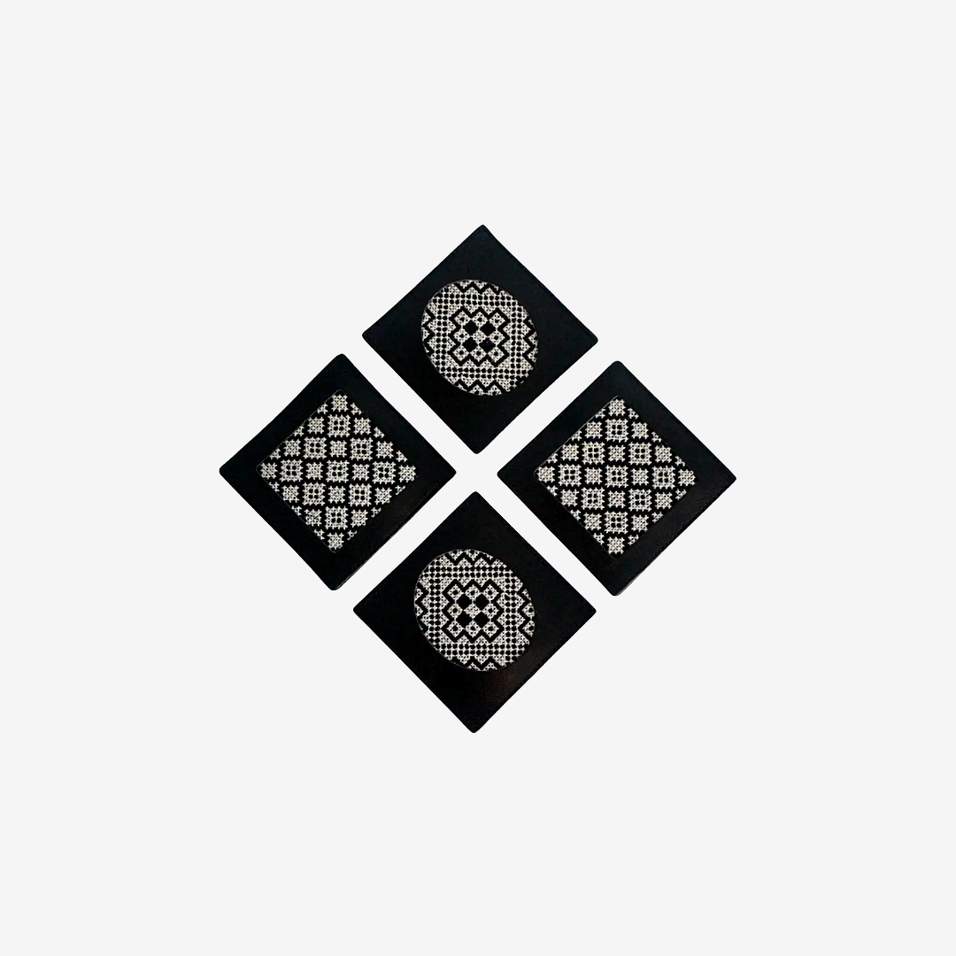 Silver White | Tatreez Dalia Coasters
