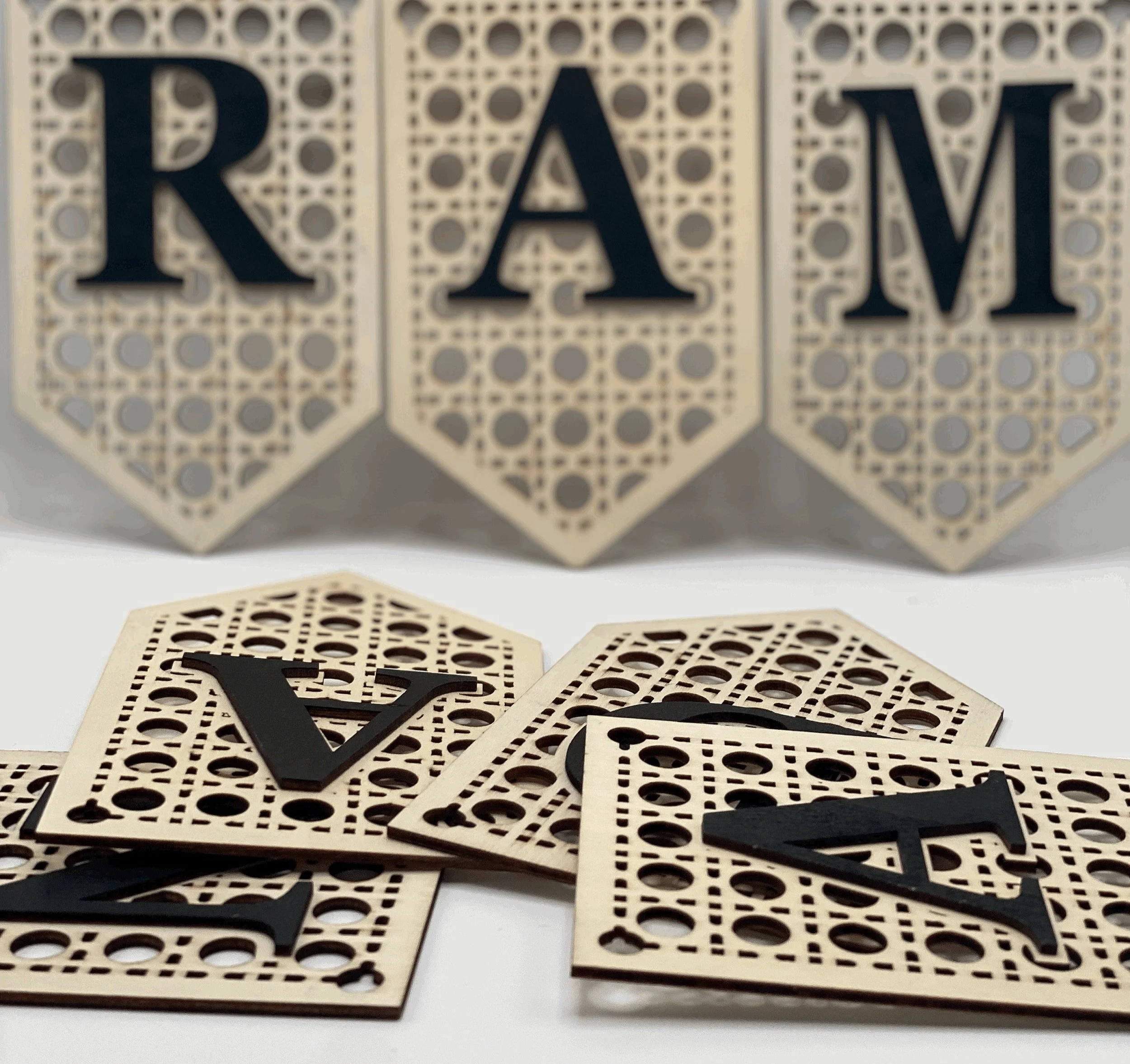 Ramadan Wooden Bunting | Black Lettering | Ya Soko