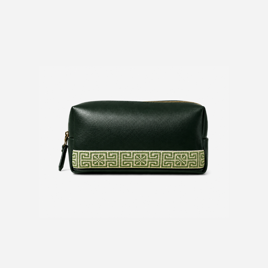 Green Tatreez Travel | Wash Bag