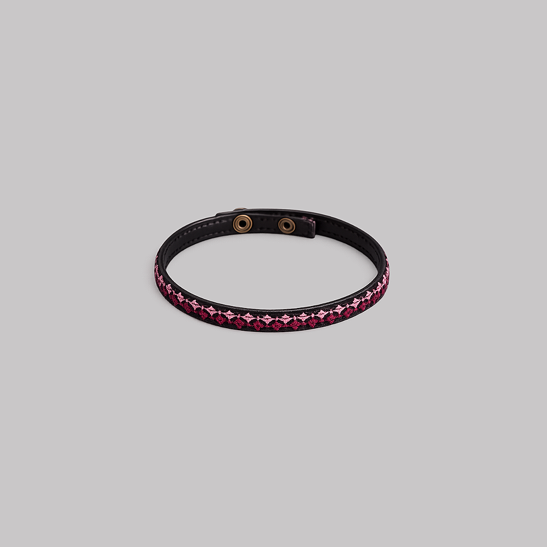 Pink Tatreez Wrap Bracelet