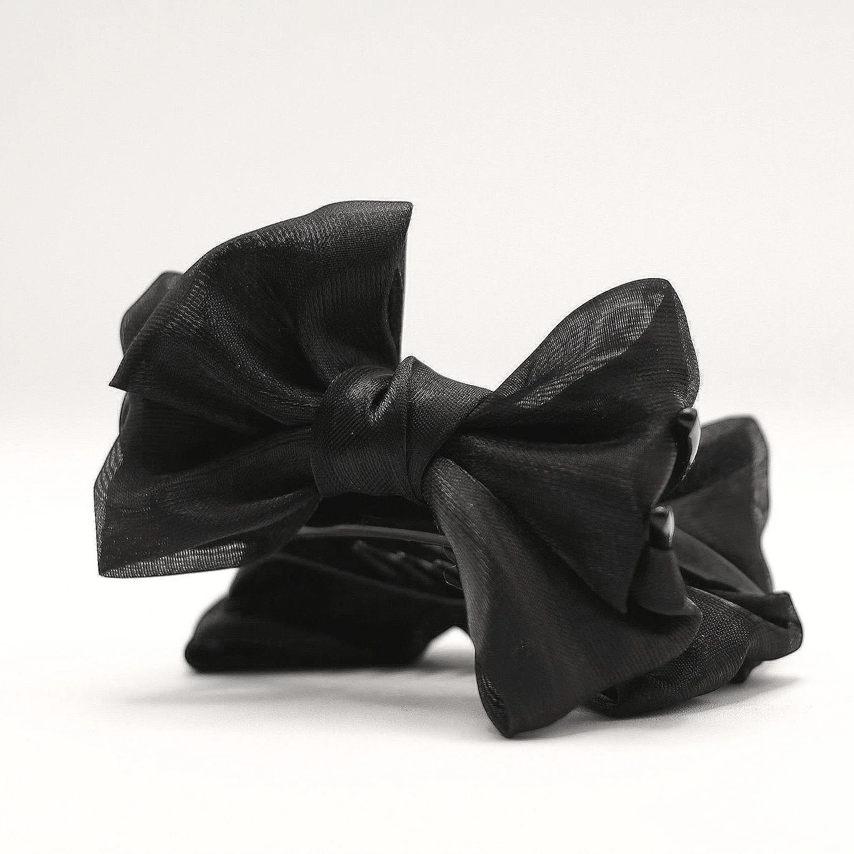 Double Bowed Clip | Hair Claw Clip | Black | Bow Clip | Accessories | Hair Claw | Hold Hair Back With Style | Stylish Hair | Weddings | Events
