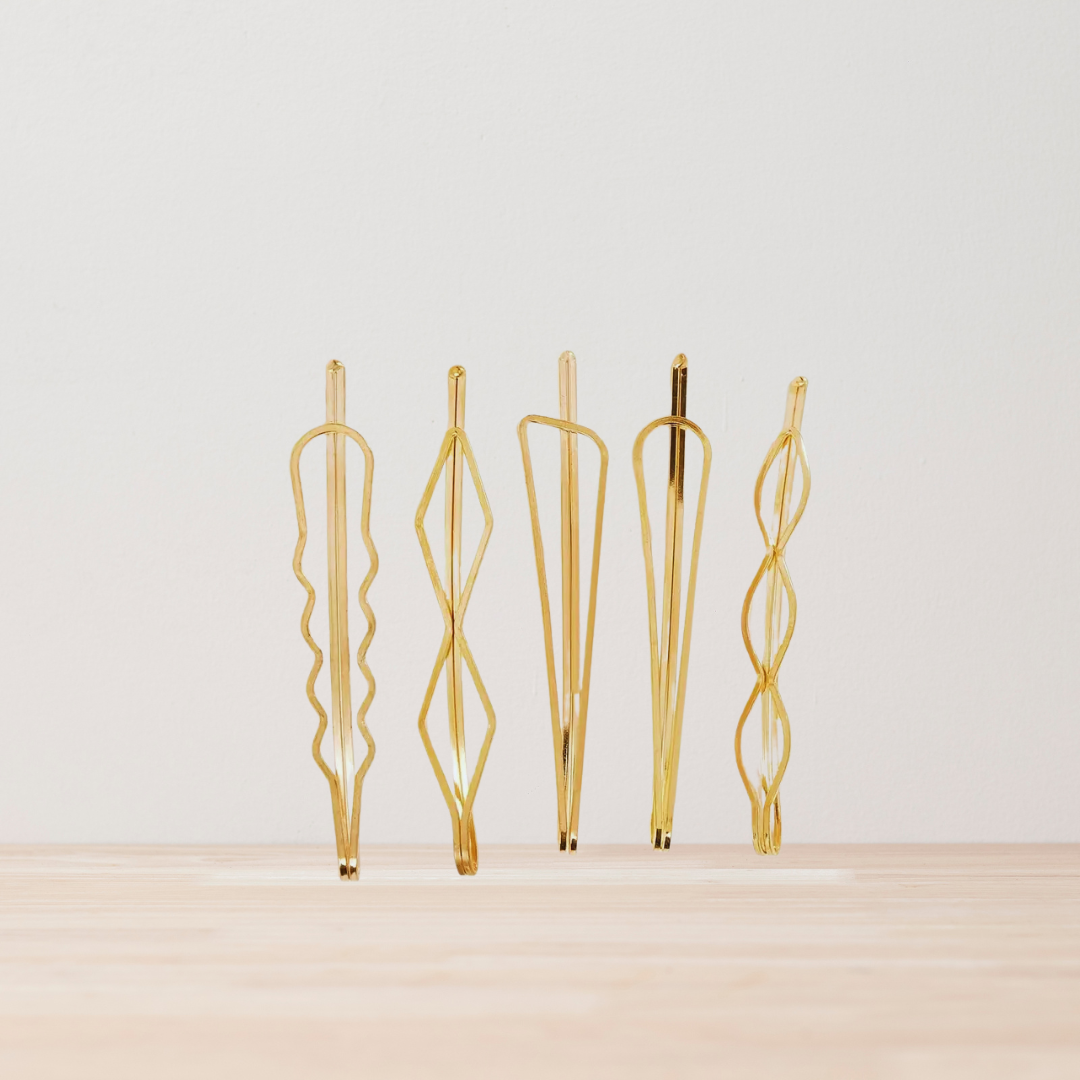 Artsy Gold Hair Pins