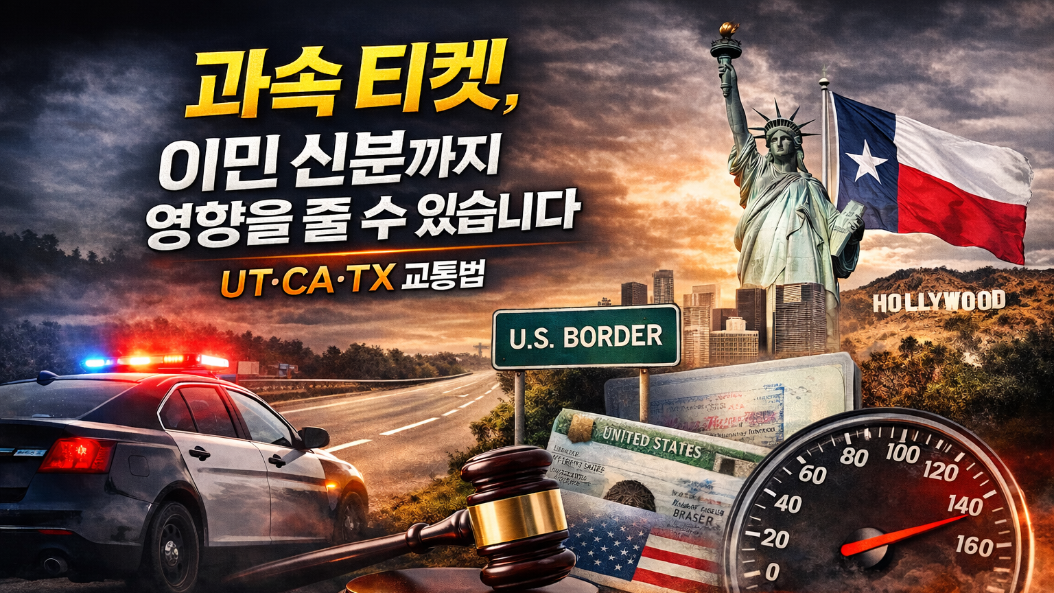 과속 티켓, 이민 신분까지 영향을 줄 수 있습니다UT·CA·TX 교통법 리스크 완전 해부