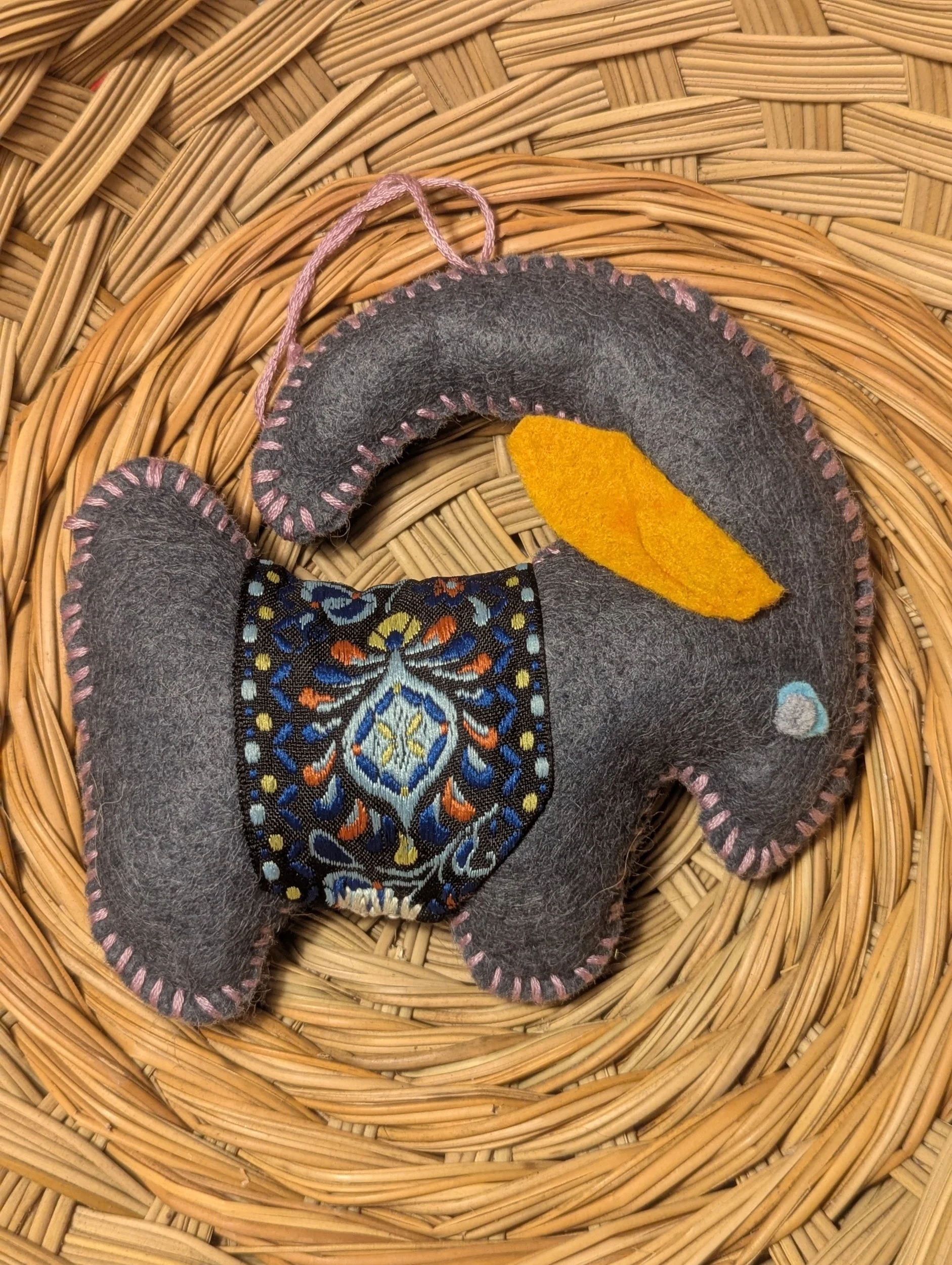 san clemente island goat, felt goat, yule goat, handcrafted goat, handicraft, farmstead crafts,