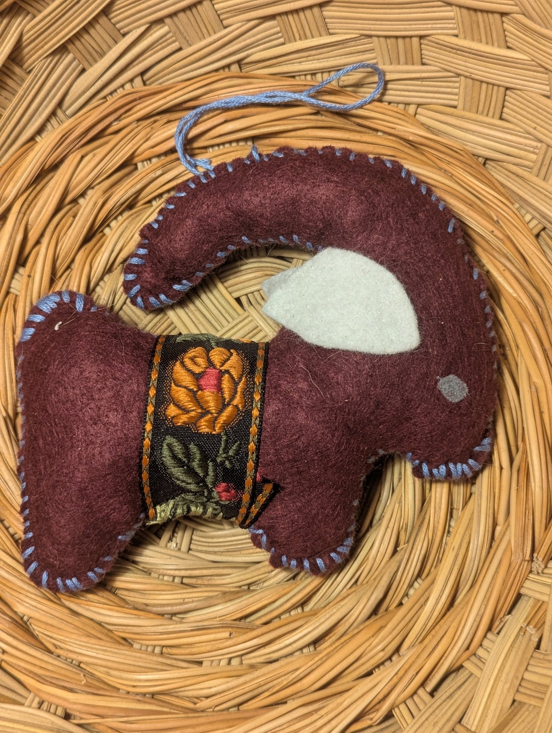 san clemente island goat, felt goat, yule goat, handcrafted goat, handicraft, farmstead crafts,