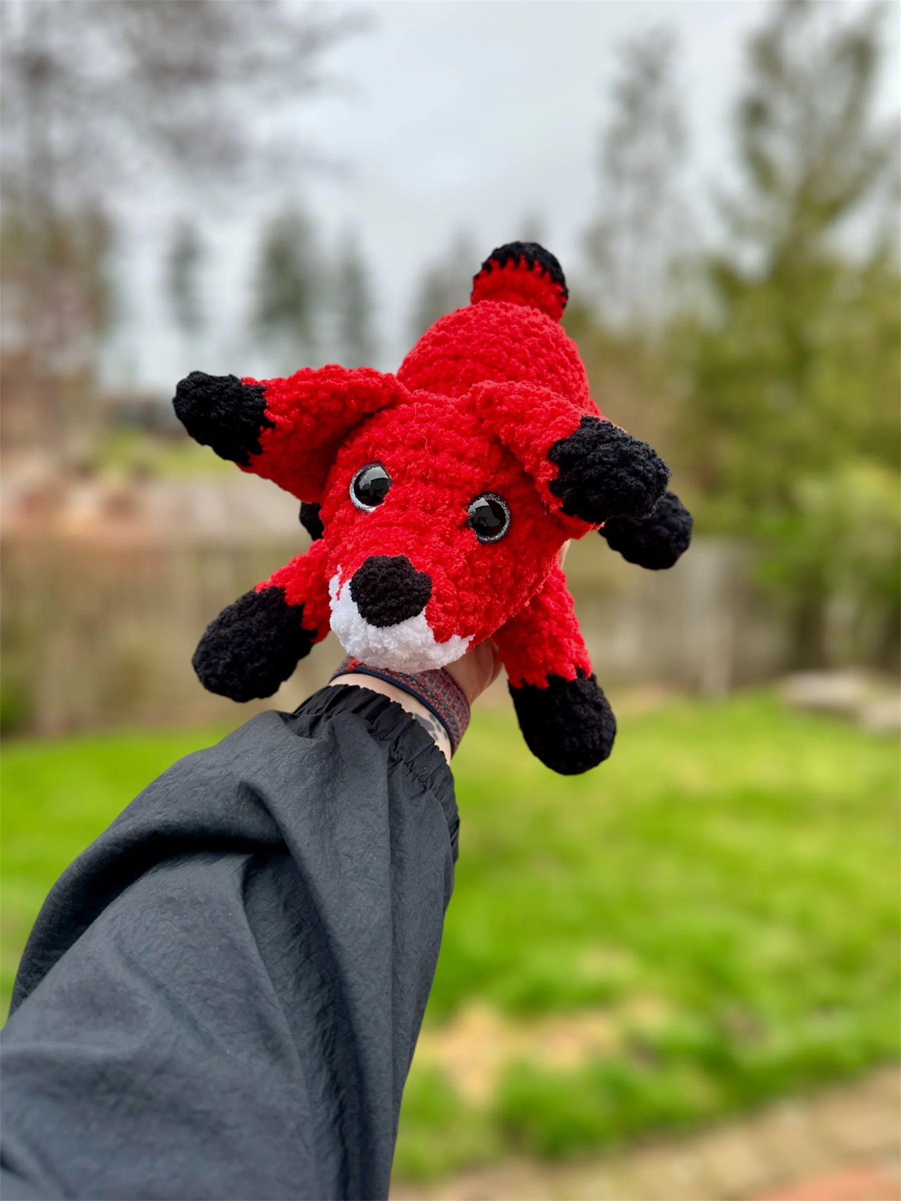 Description: Fox |
Size: Medium |
Eyes: Colored Safety Eyes |
Price: ~ $35