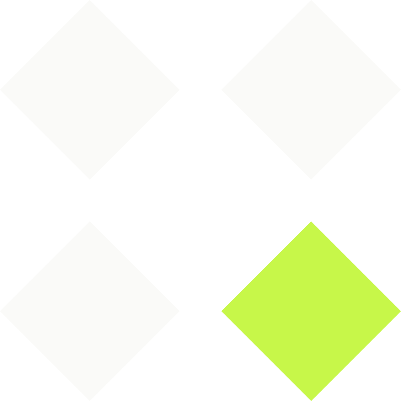 A geometric pattern of black background with white and lime green diamonds arranged in a grid.