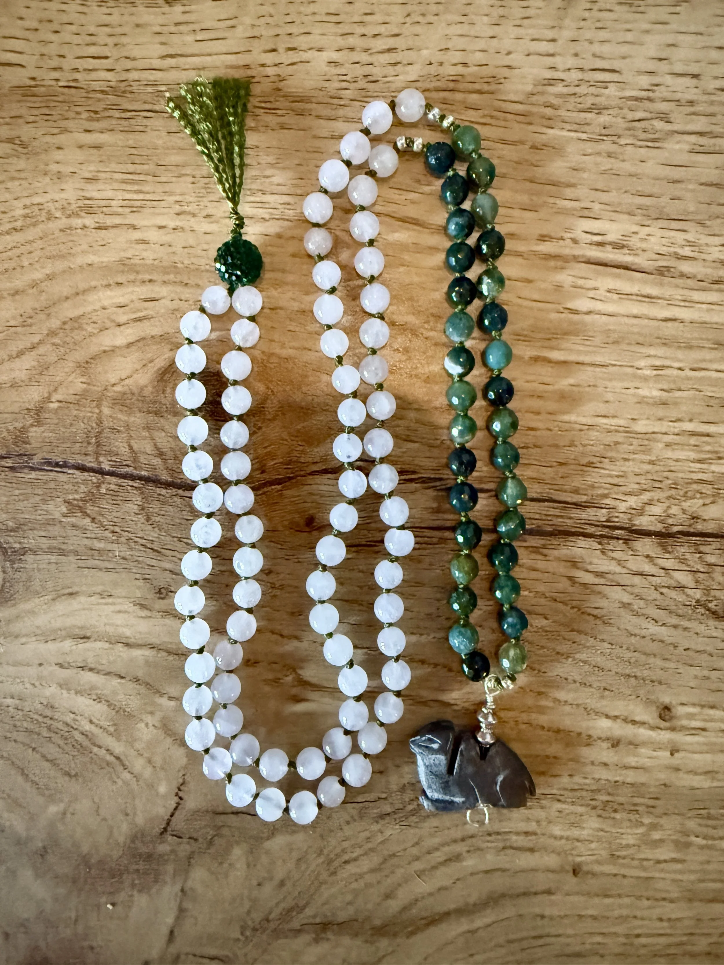 faceted moss agate rose quartz camel pendant 3.jpg