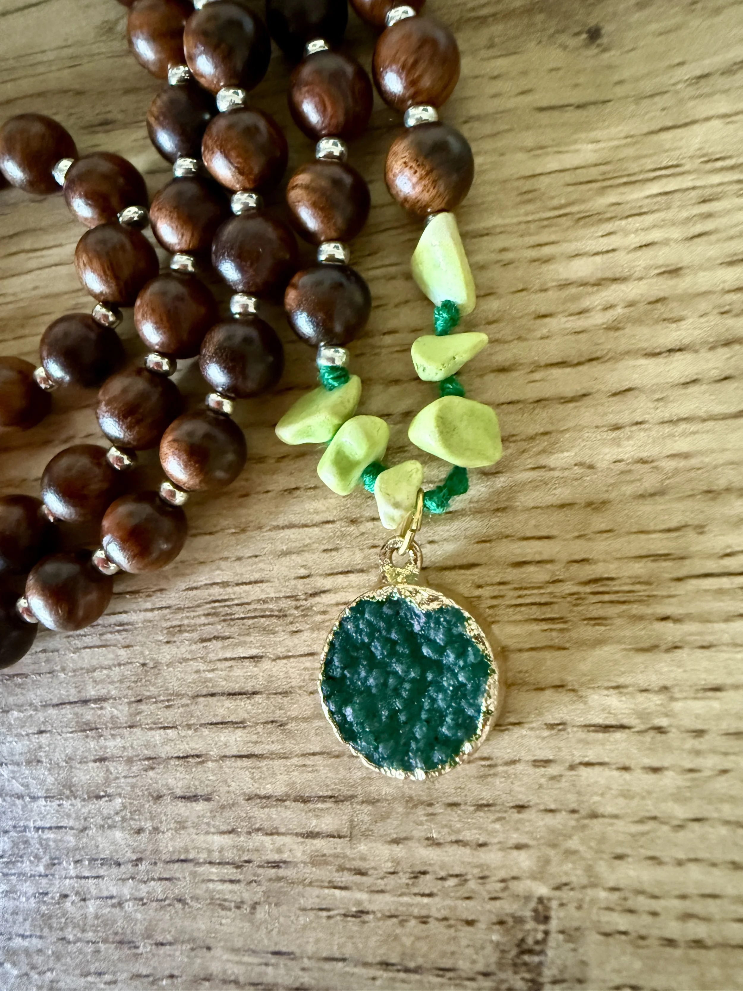 wood beads green druzy crystal.jpg