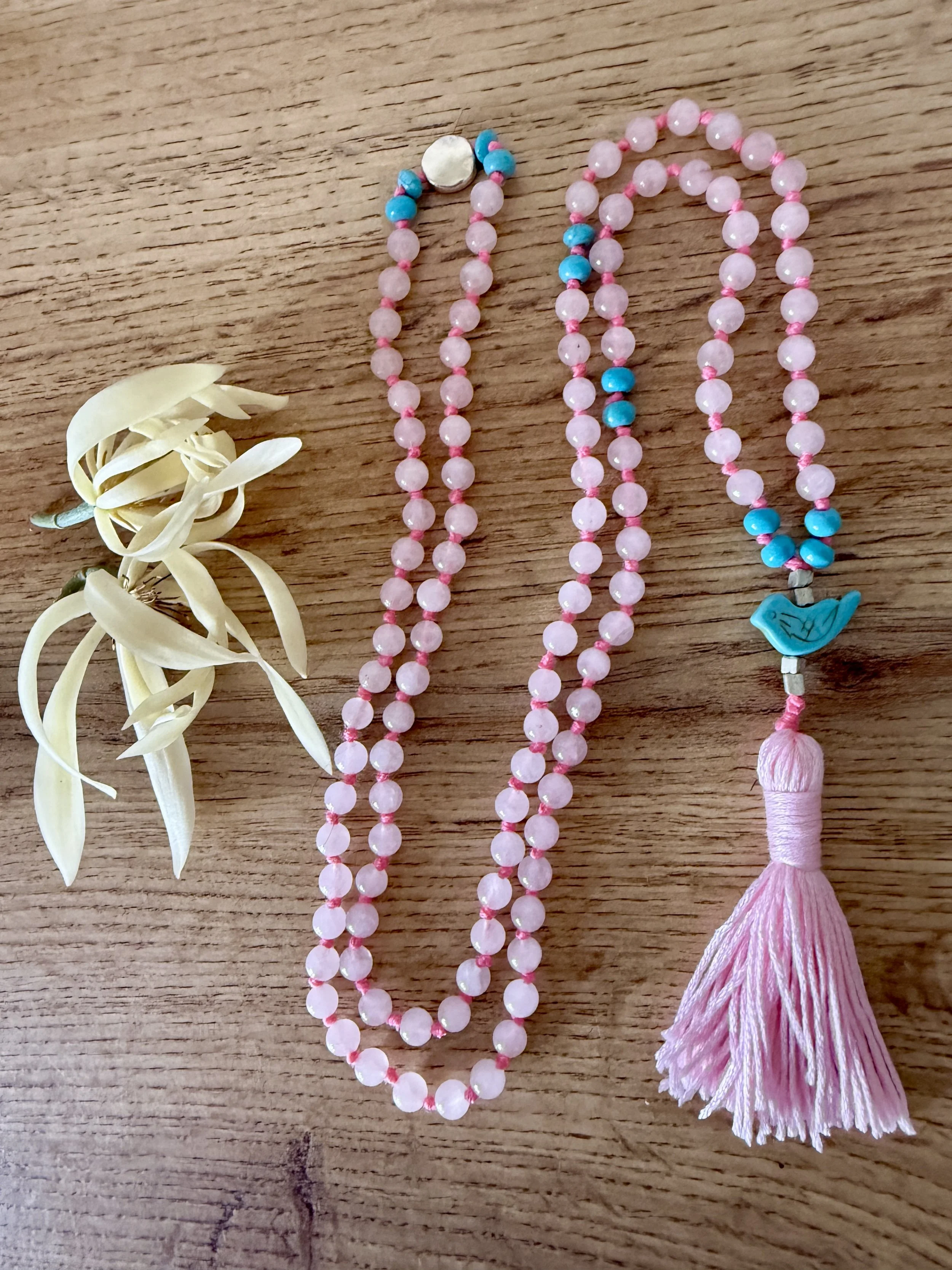 rose quartz beads turquoise bird pendant 2.jpg