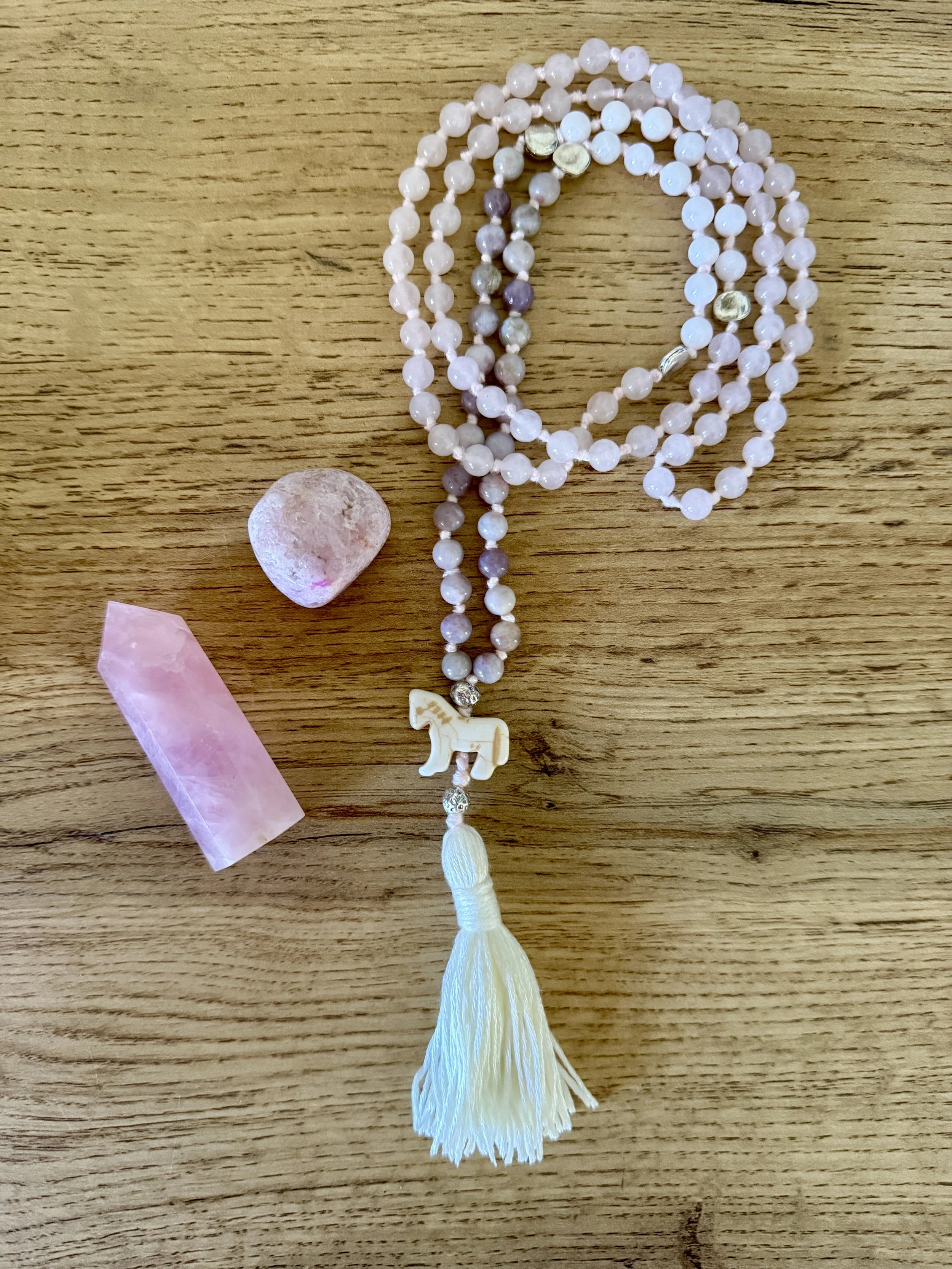 rose quartz pink tourmaline white jade horse bead 2.jpg