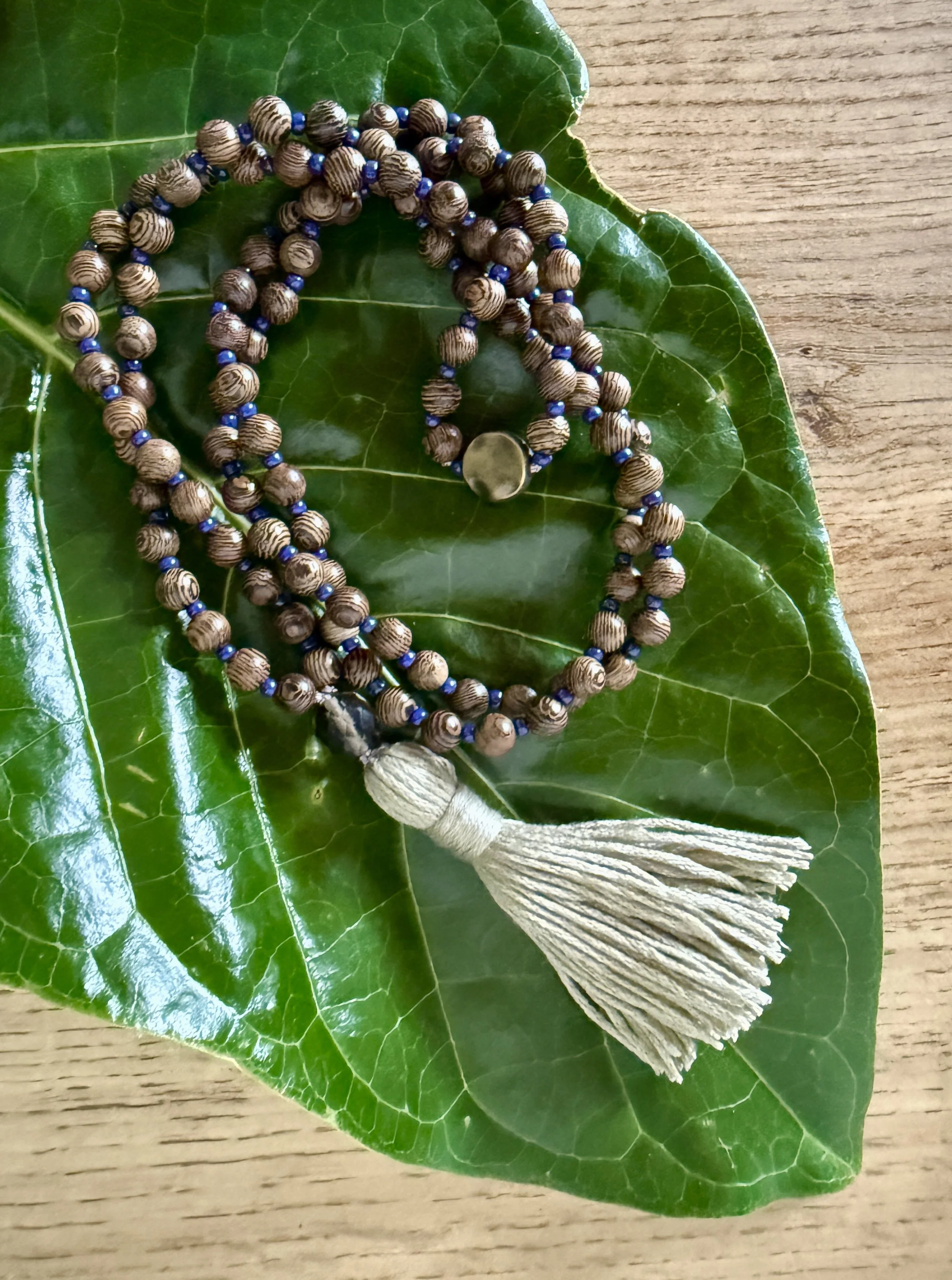 brown striped wood beads simple mala 2.jpg