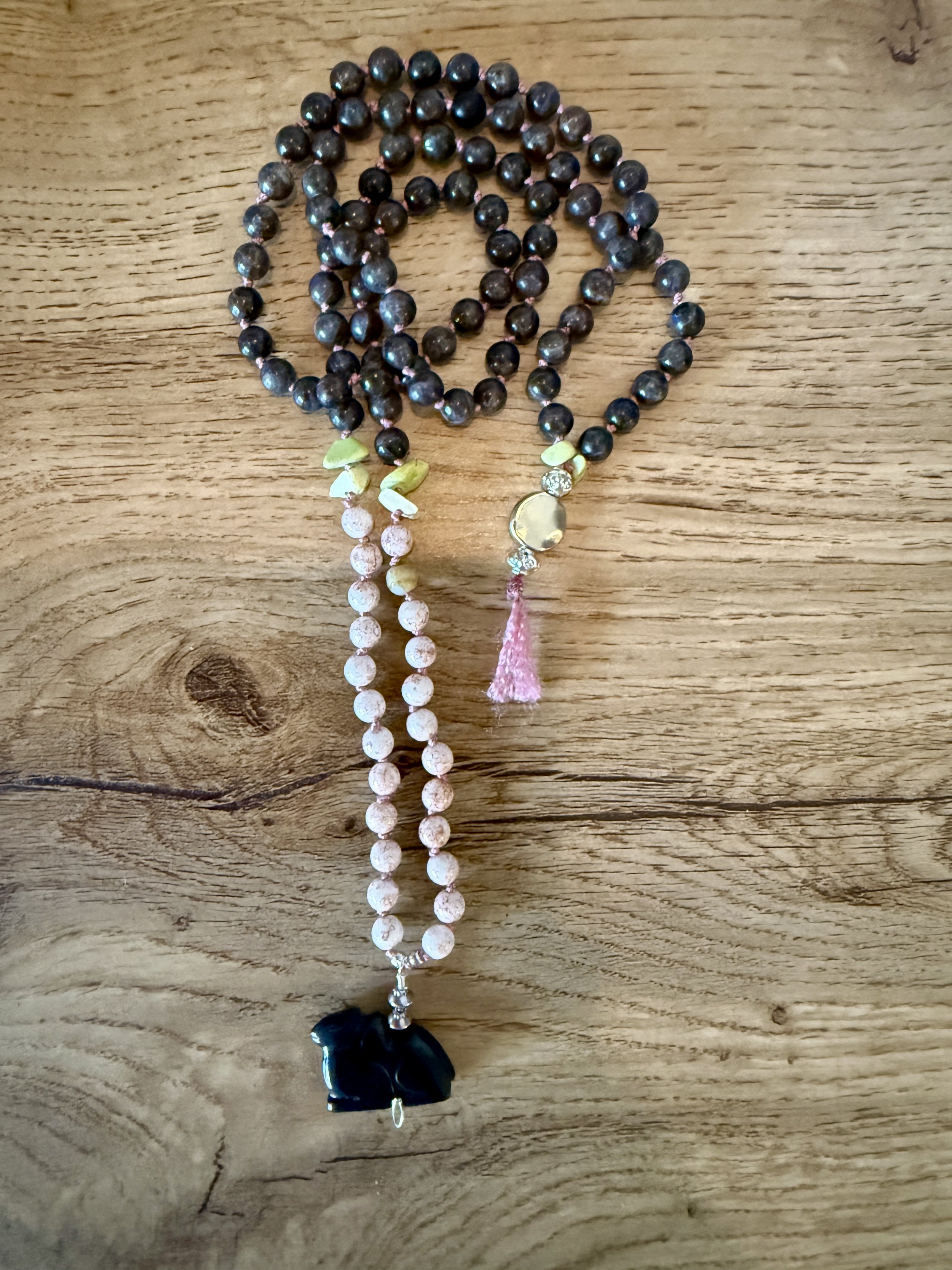 labradorite beads yellow stone chips camel pendant.jpg