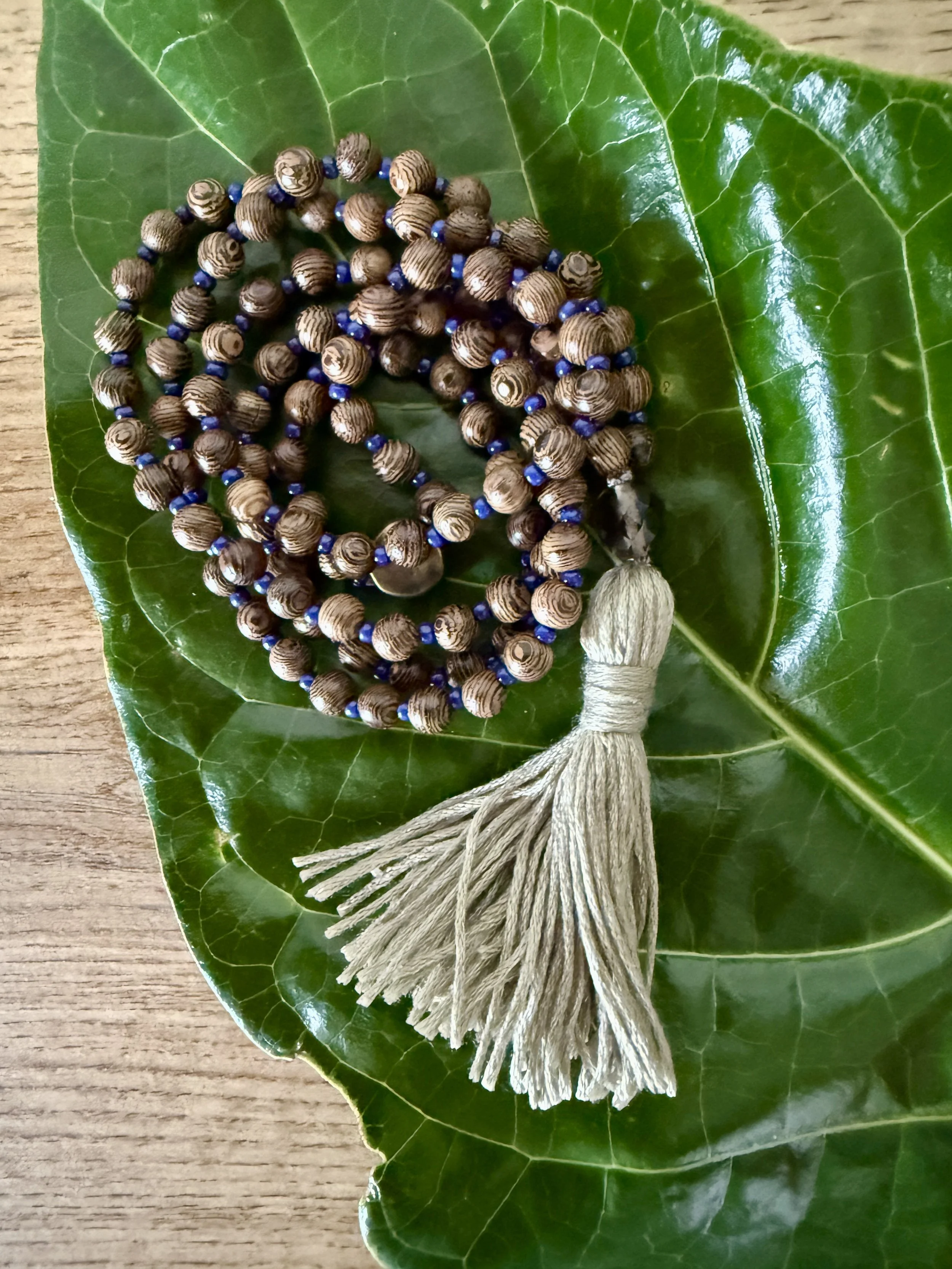 brown striped wood beads simple mala 4.jpg