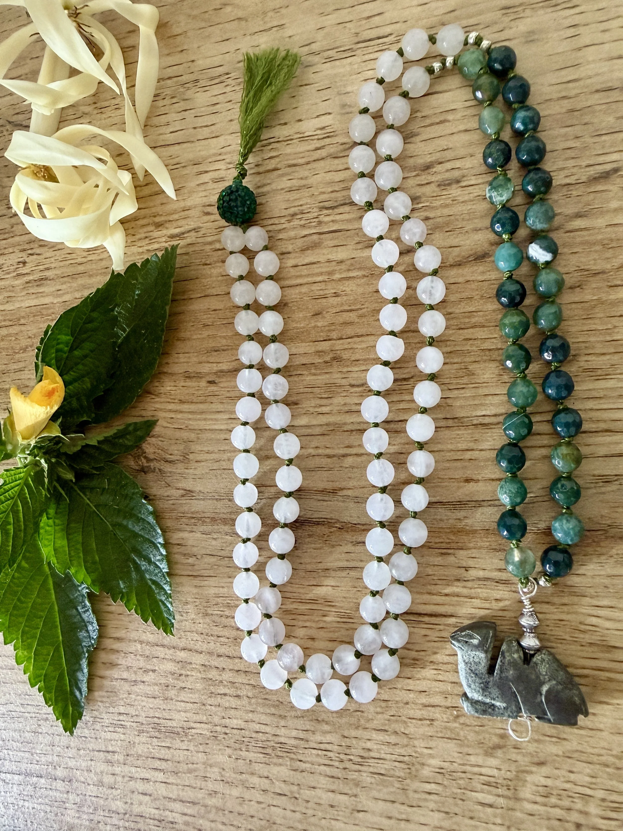 faceted moss agate rose quartz camel pendant 5.jpg