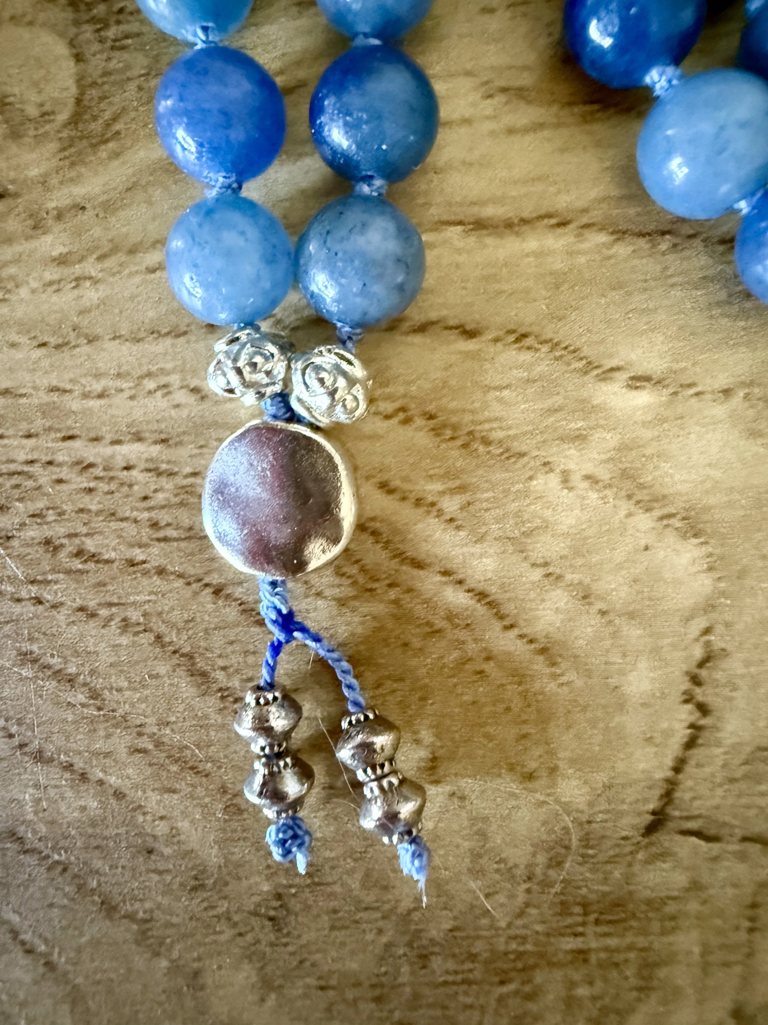 blue aventurine beads Dyed Druzy Quartz pendant 5.jpg