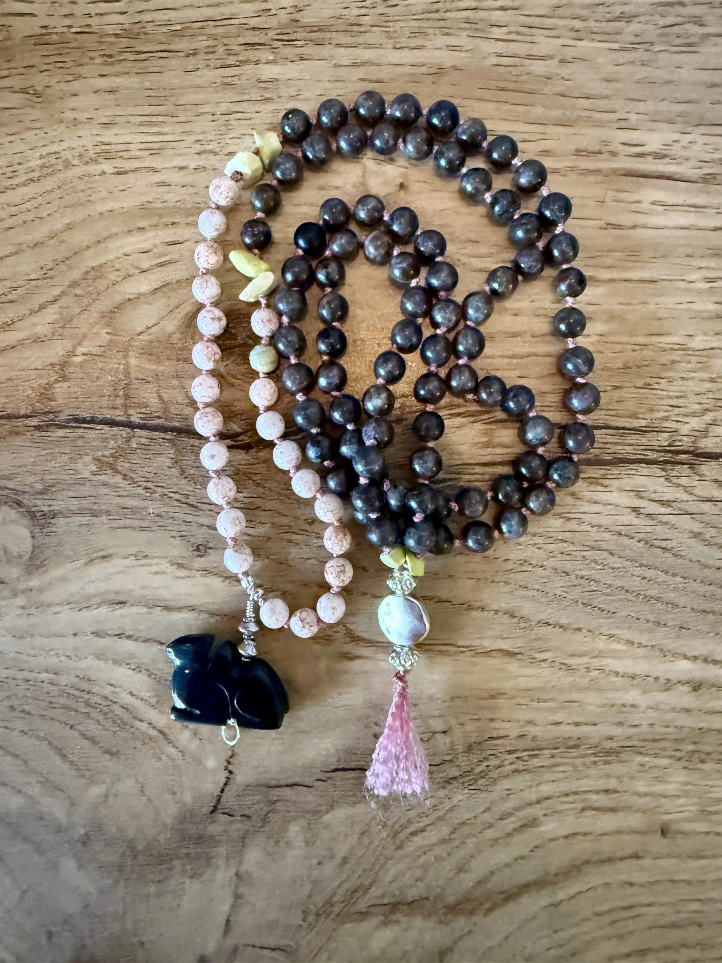 Fear-No-More: Labrodorite Camel Mala