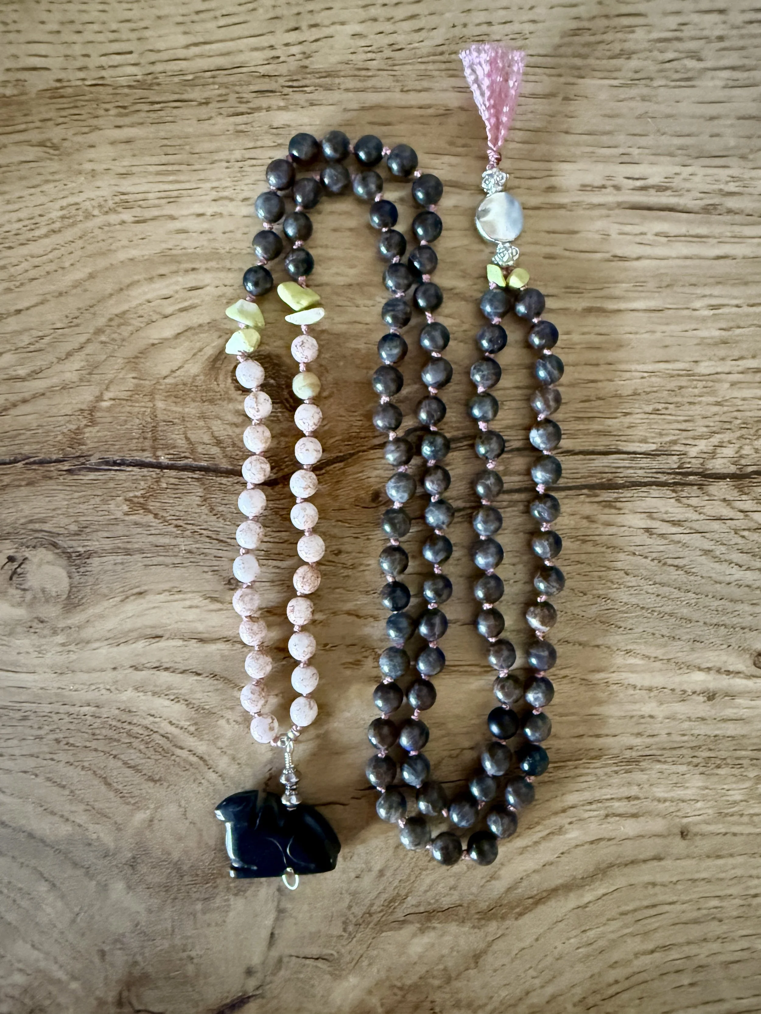 labradorite beads yellow stone chips camel pendant. 4.jpg