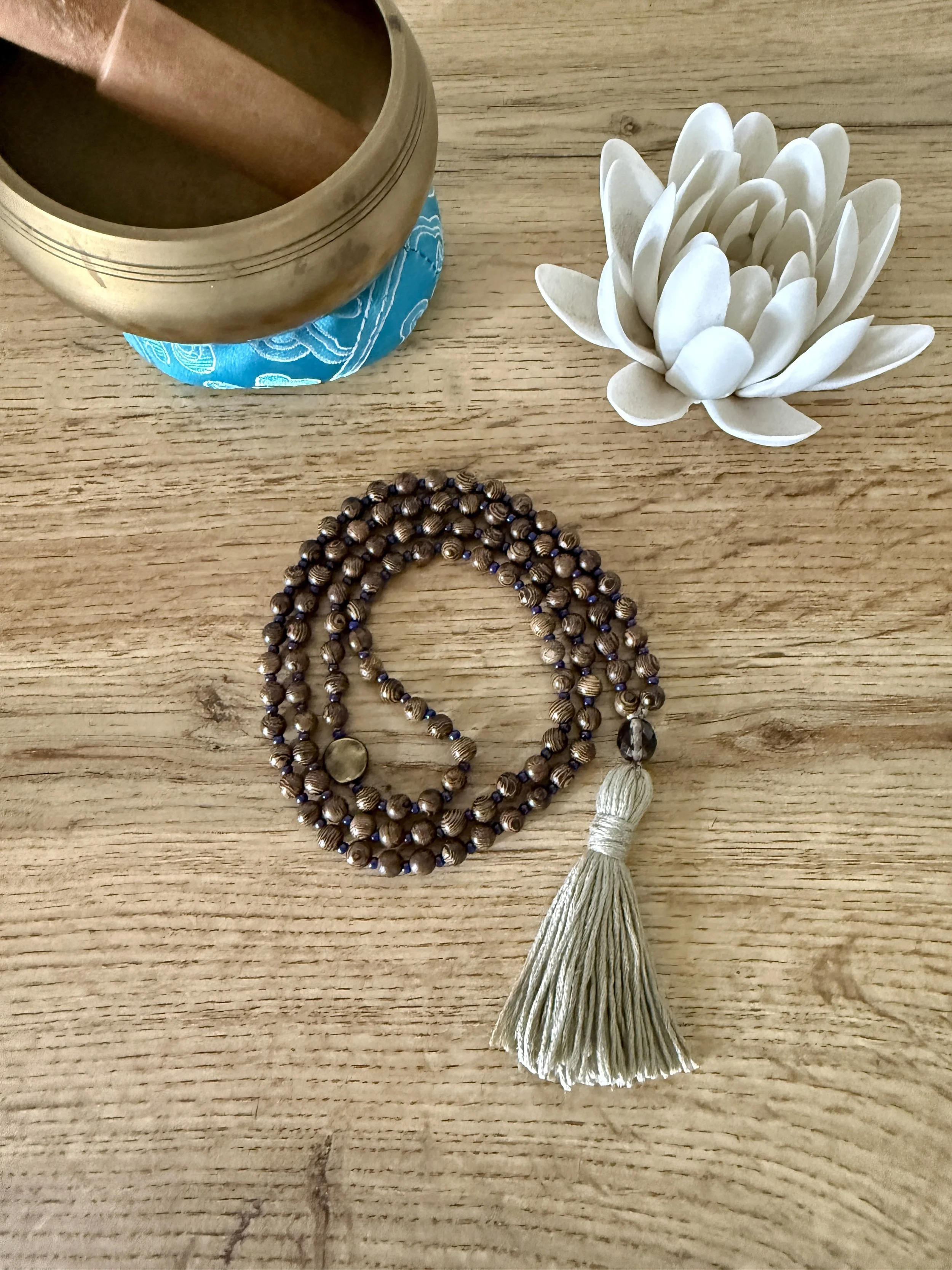 brown striped wood beads simple mala 1.jpg