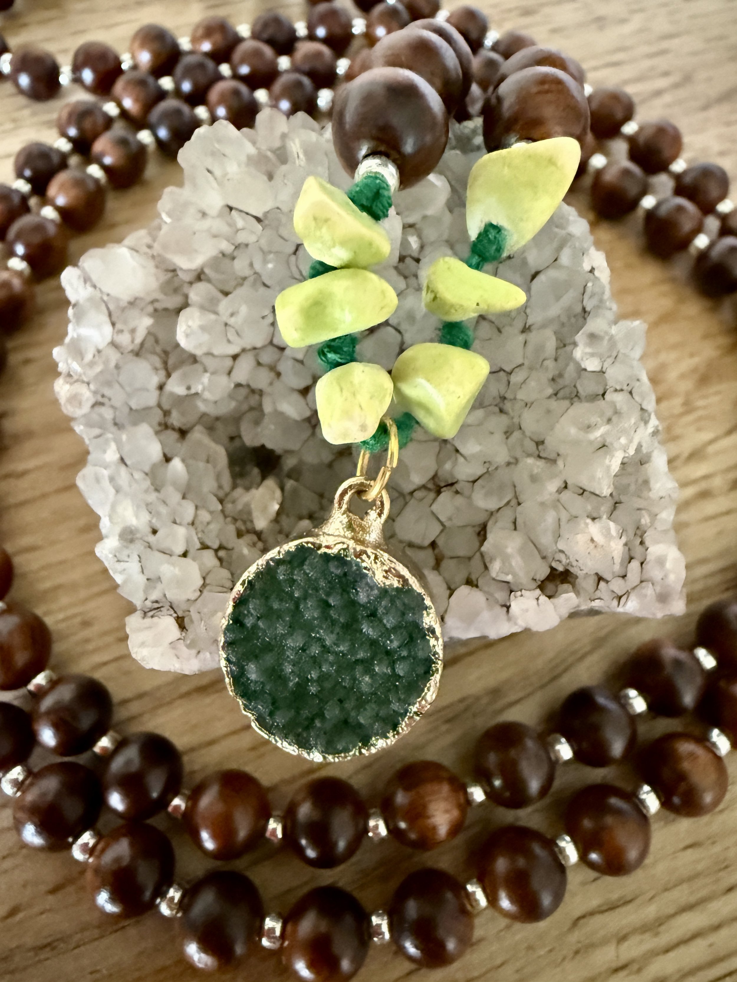 wood beads green druzy crystal 3.jpg