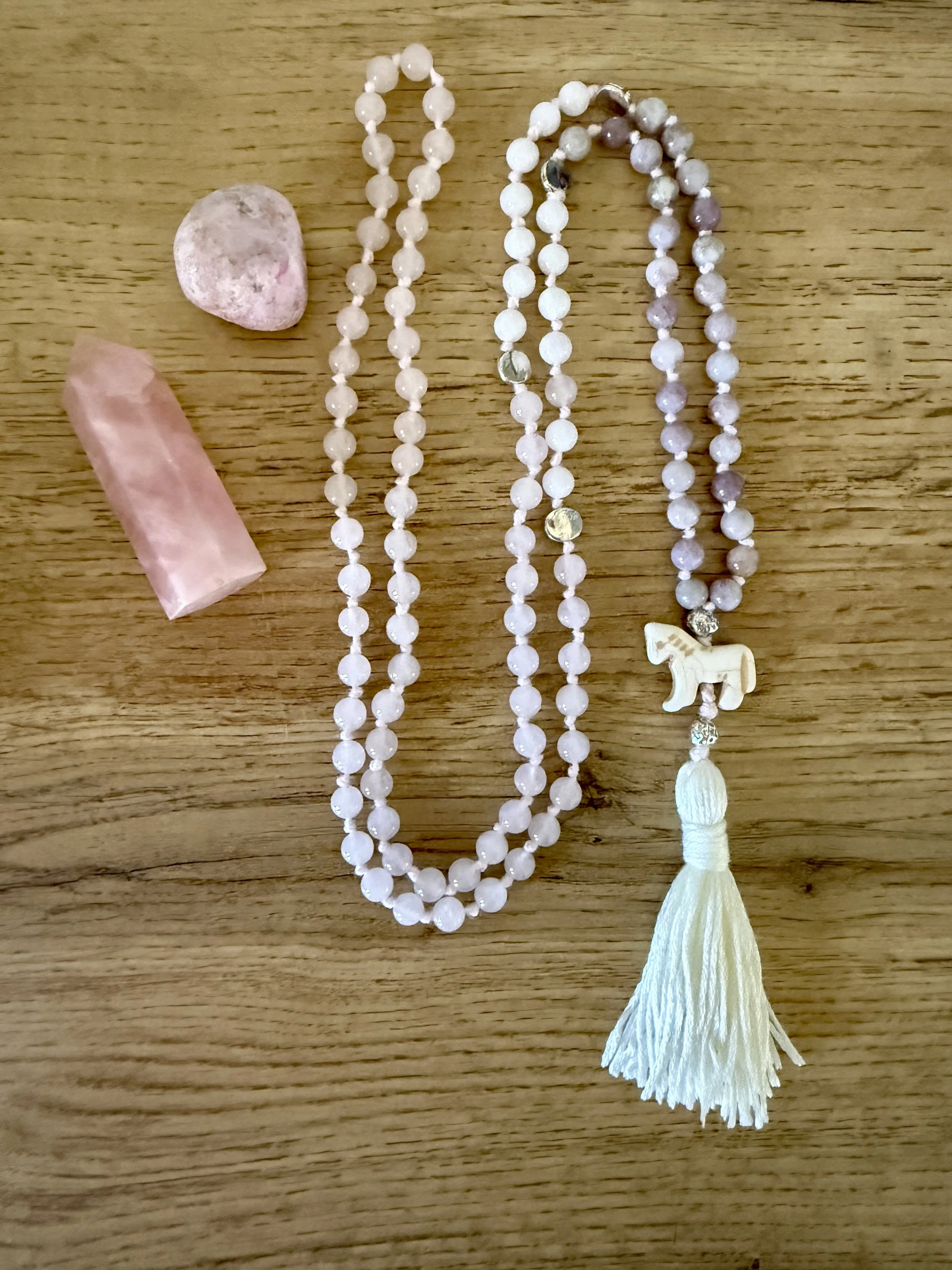 rose quartz pink tourmaline white jade horse bead.jpg