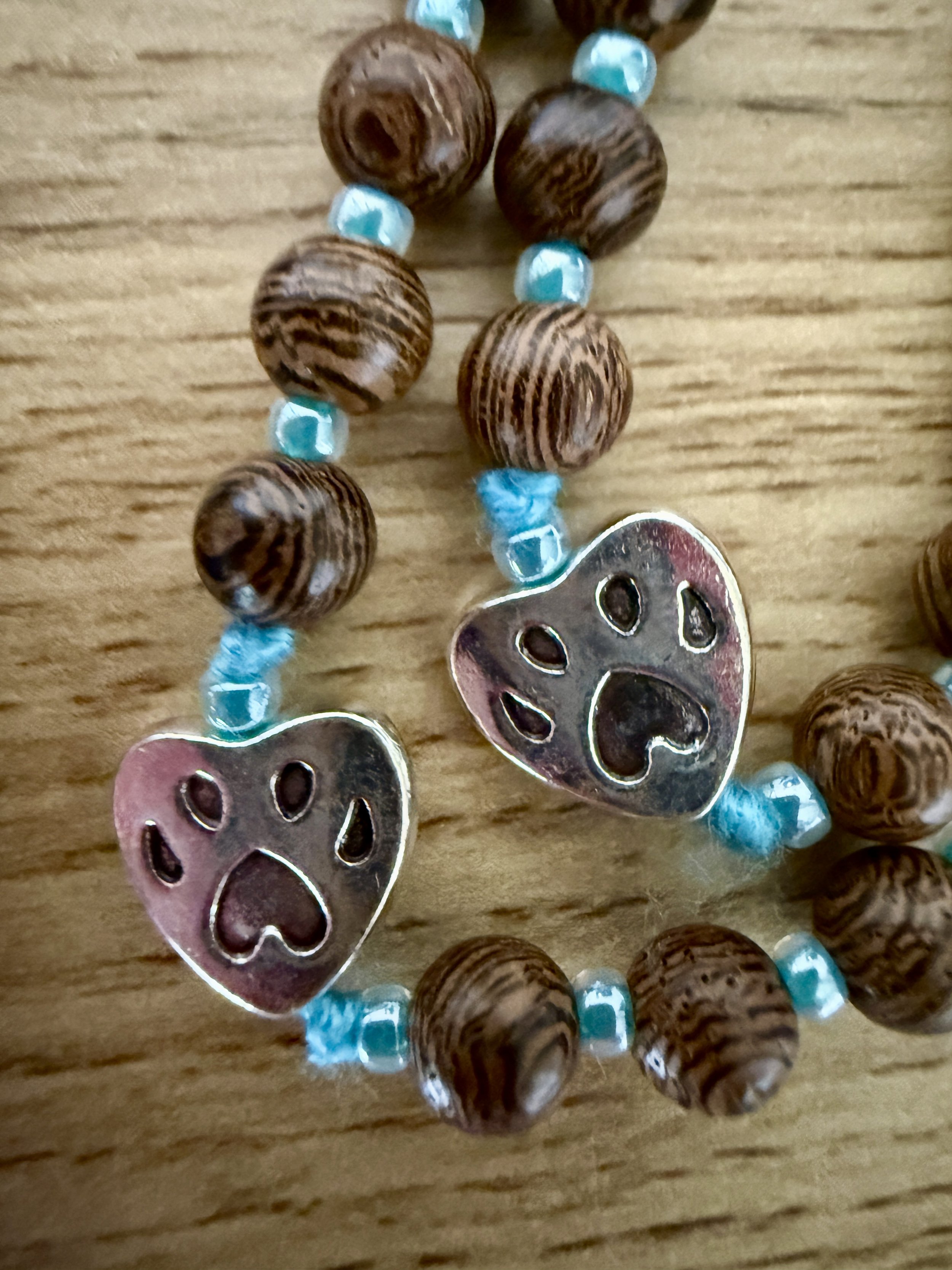 brown striped wood beads cat pendant 3.jpg