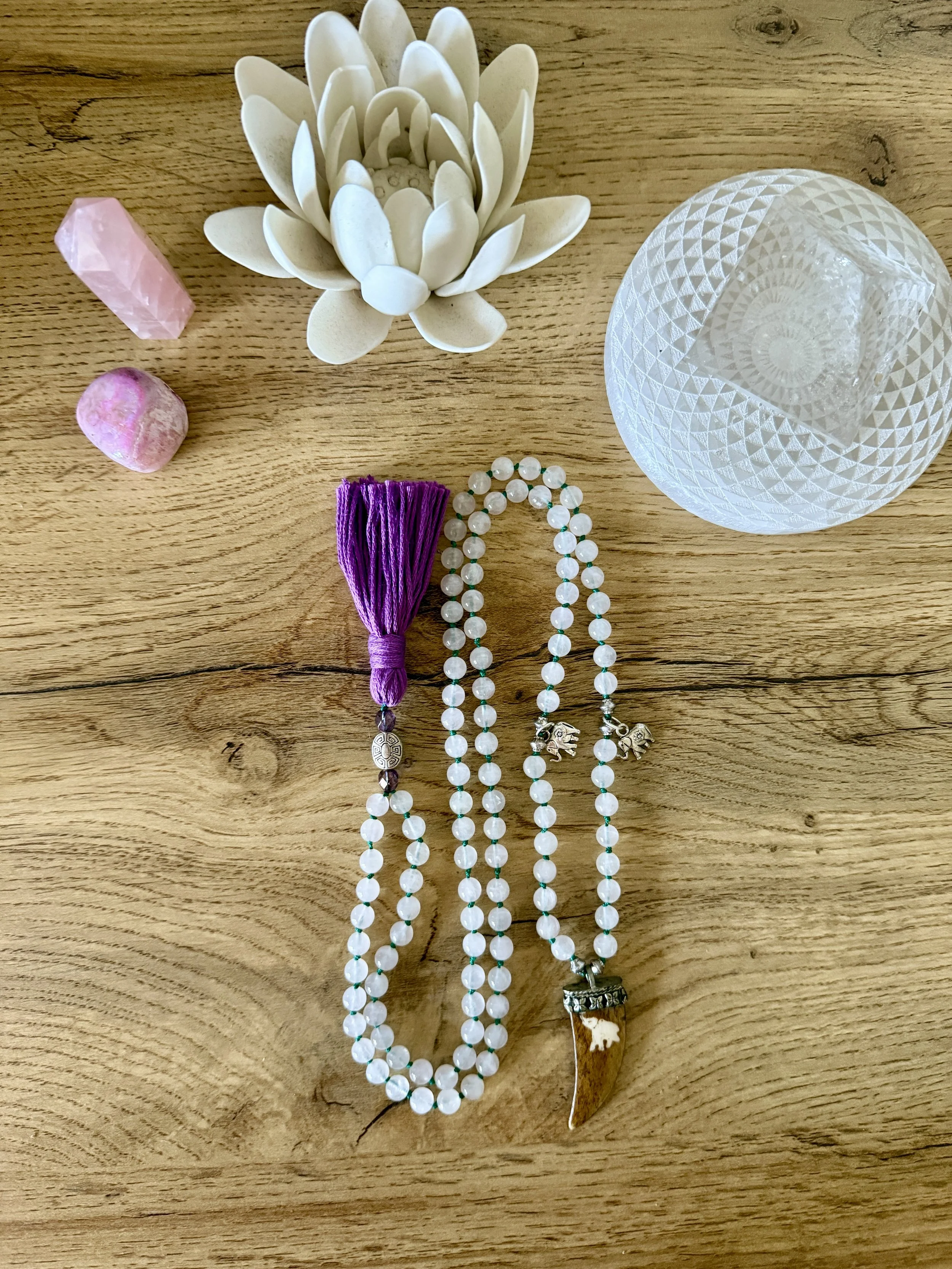 rose quartz beads tibetan elephant pendant 6.jpg