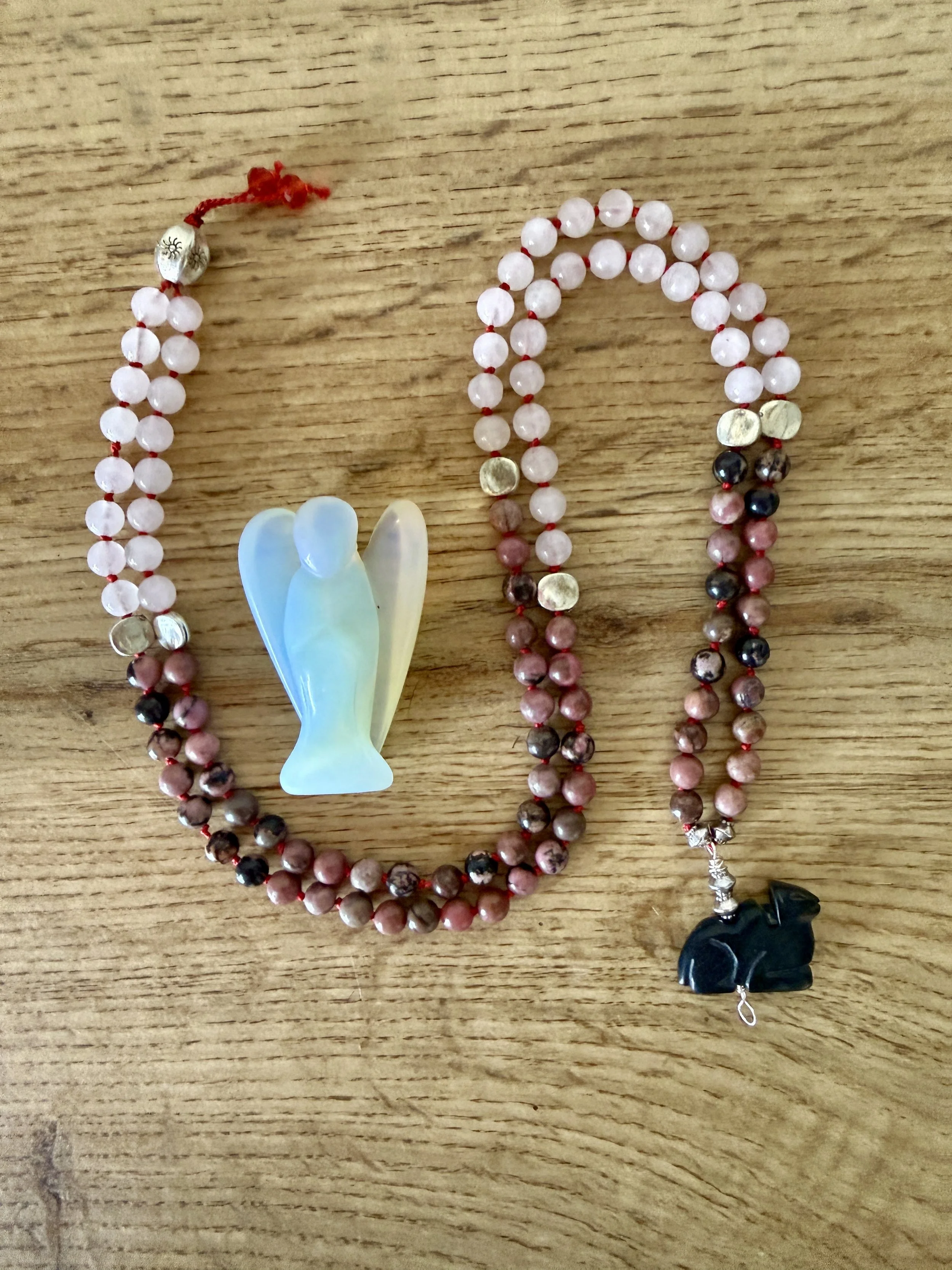 rhodonite rose quartz beads camel pendant 6.jpg