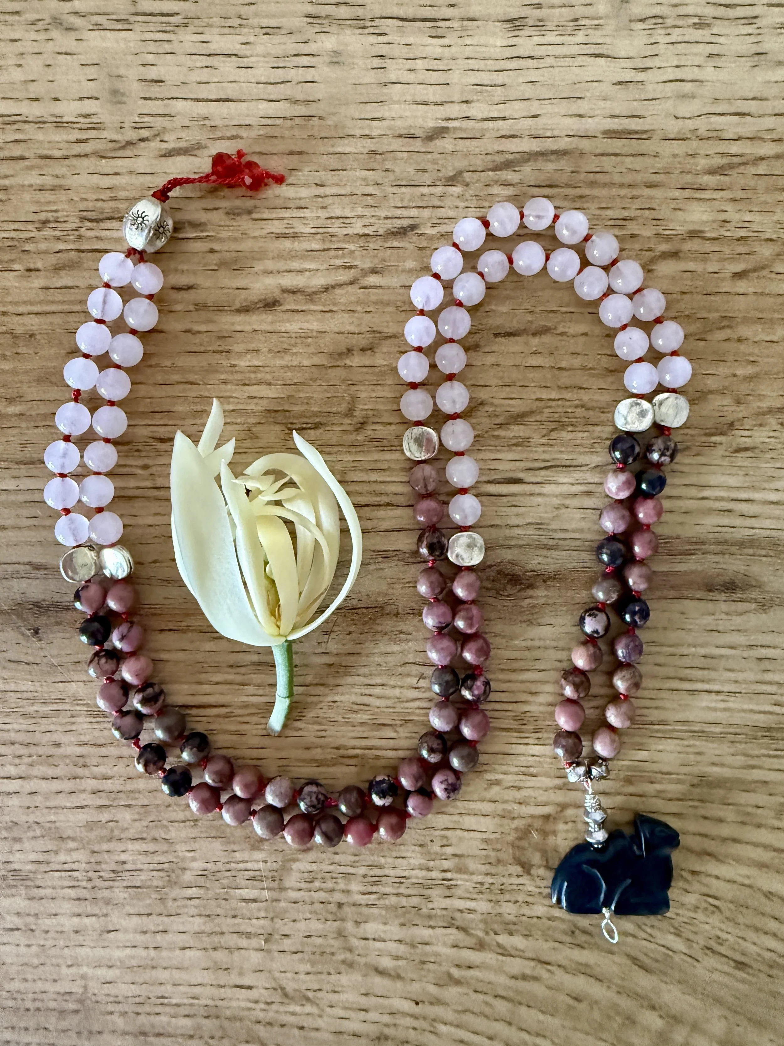 rhodonite rose quartz beads camel pendant 5.jpg