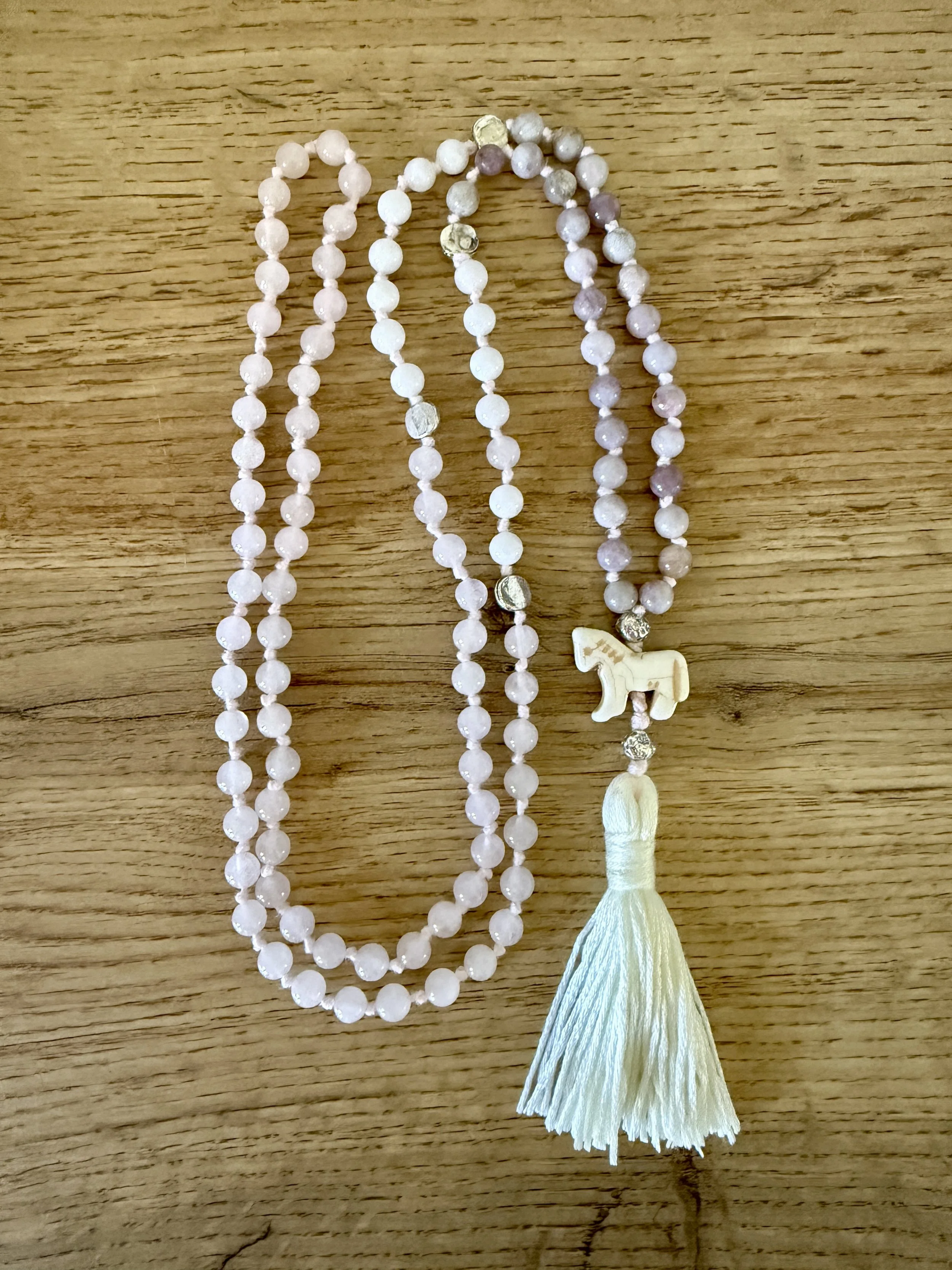 rose quartz pink tourmaline white jade horse bead 4.jpg