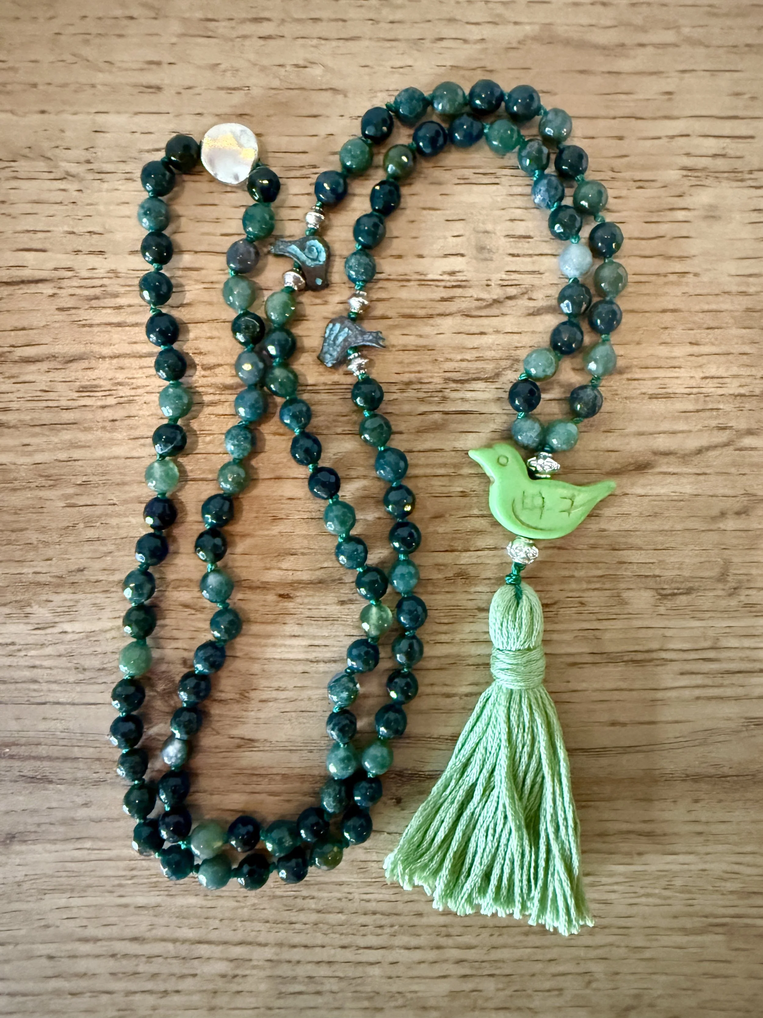 moss agate faceted beads green duck paina birds 3.jpg