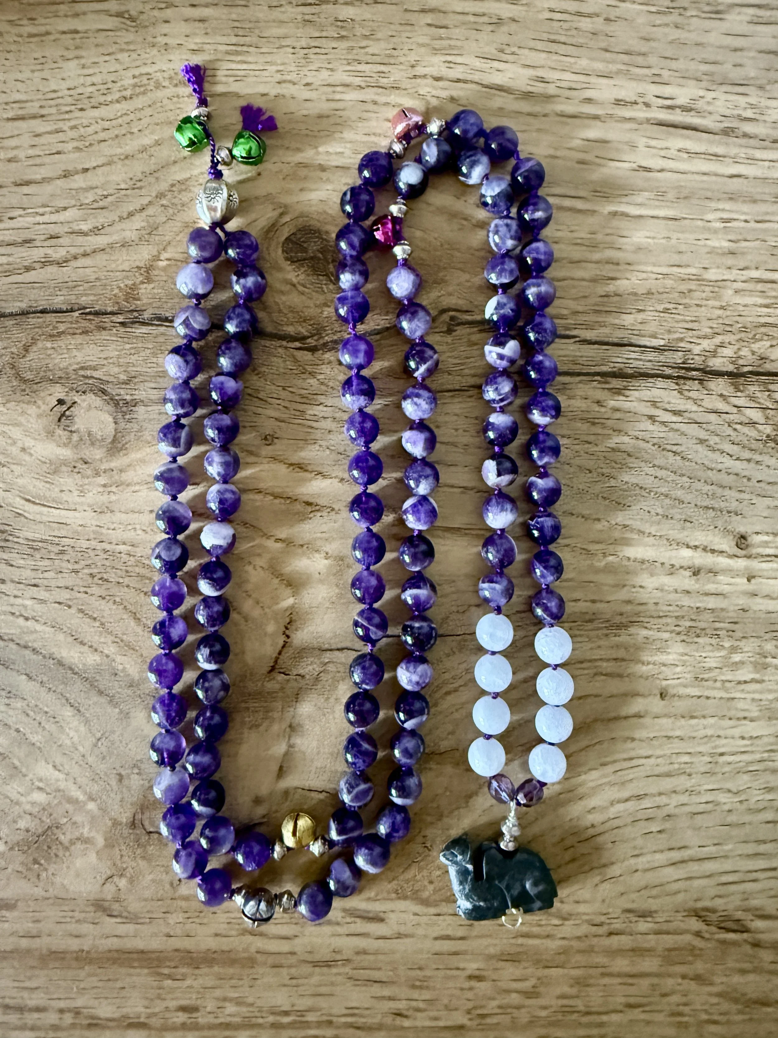 purple beads jingle bells camel pendant 2.jpg