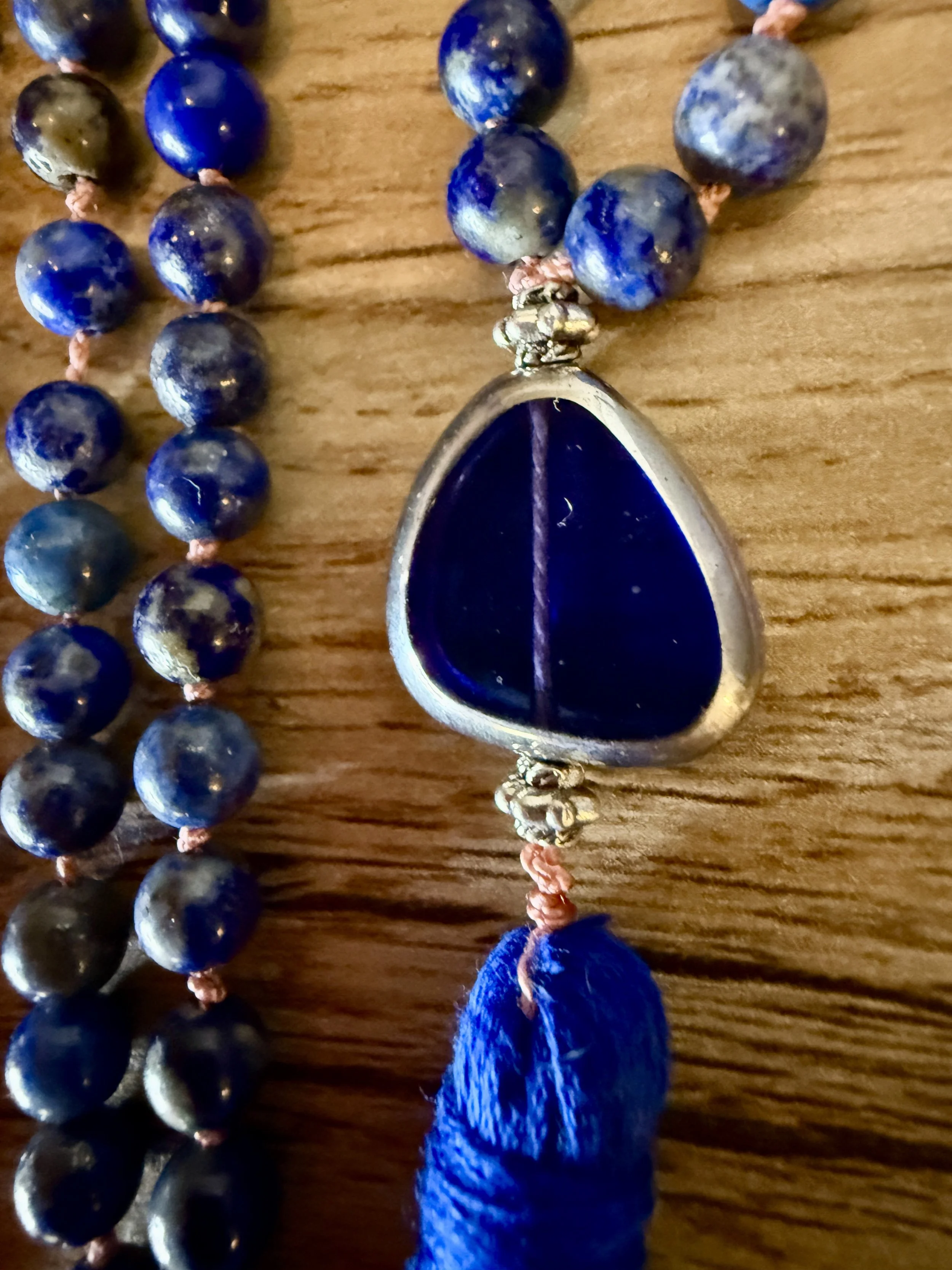 lapis lazuli beads and blue pendant 2.jpg