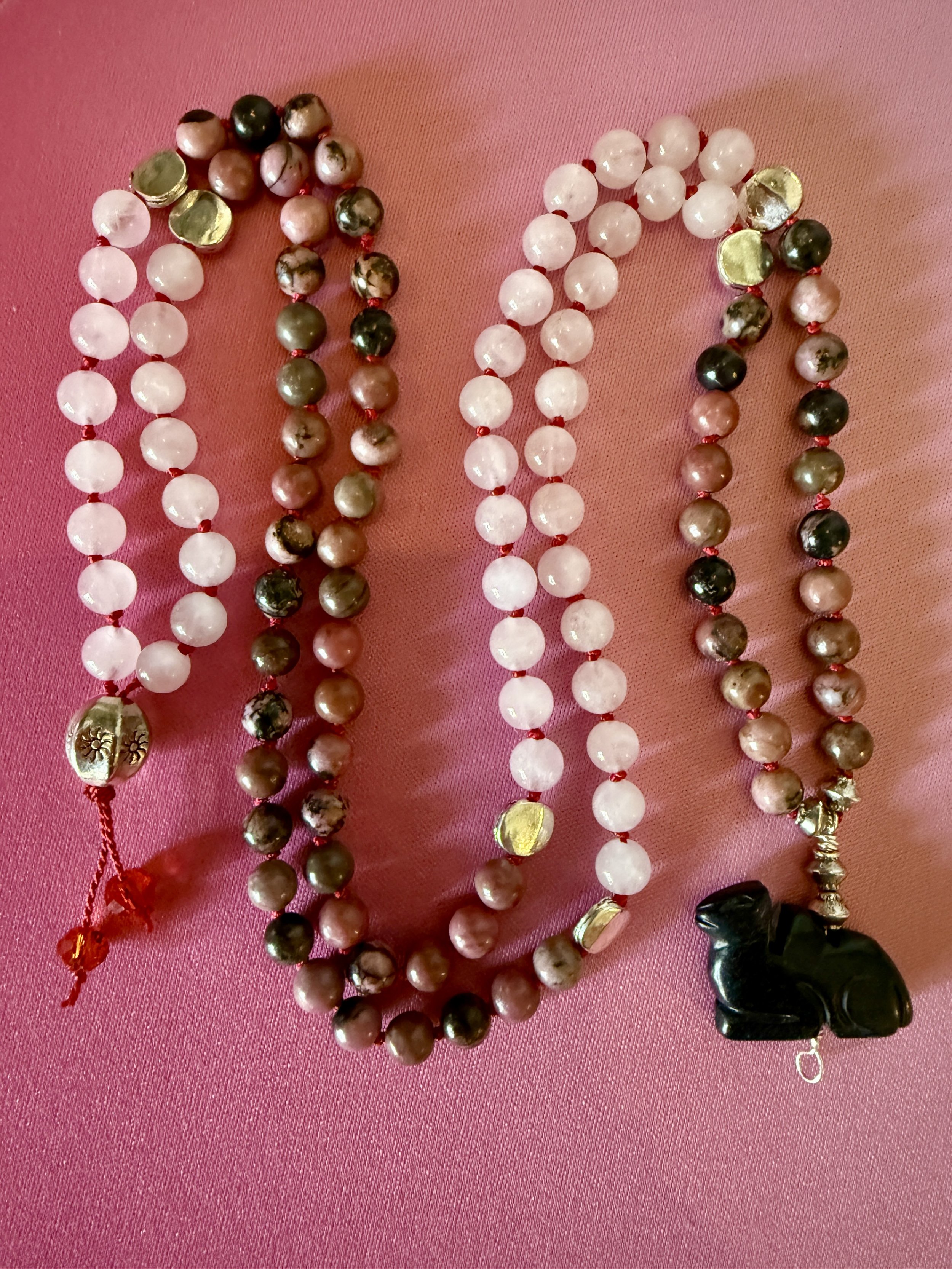 rhodonite rose quartz beads camel pendant 4.jpg
