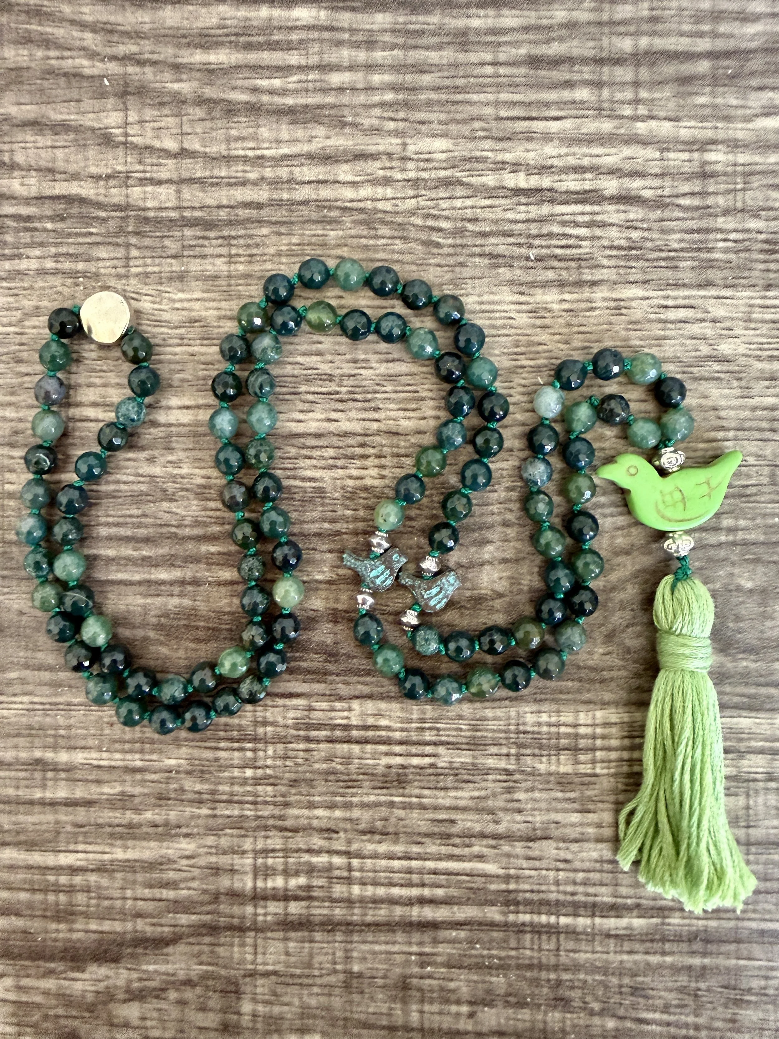moss agate faceted beads green duck paina birds 5.jpg