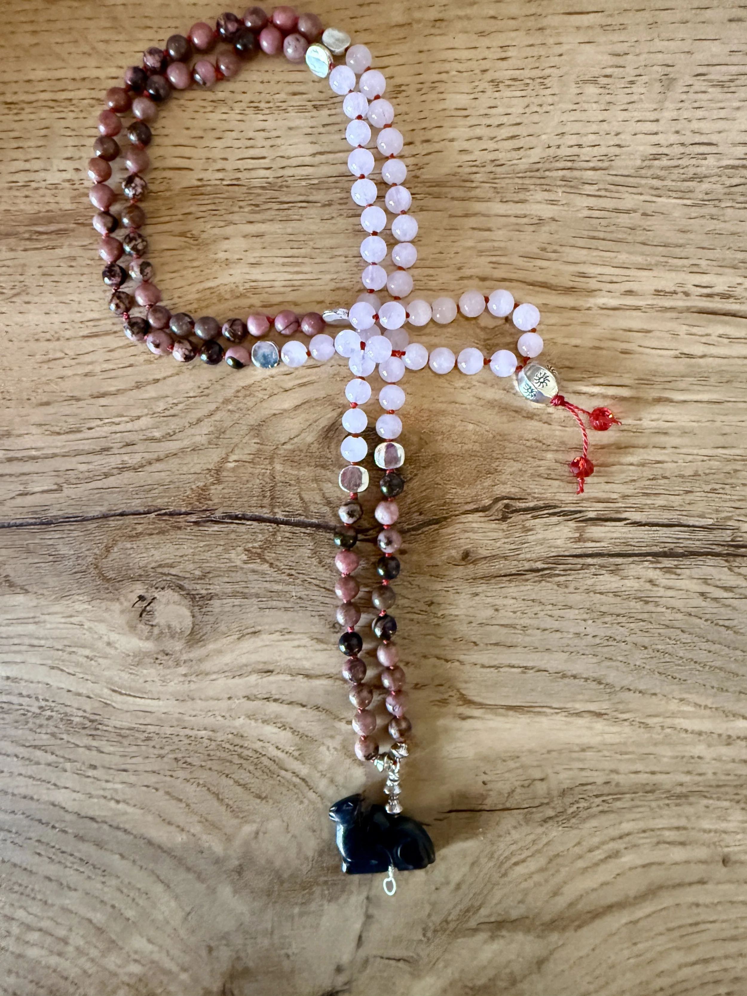 rhodonite rose quartz beads camel pendant 3.jpg