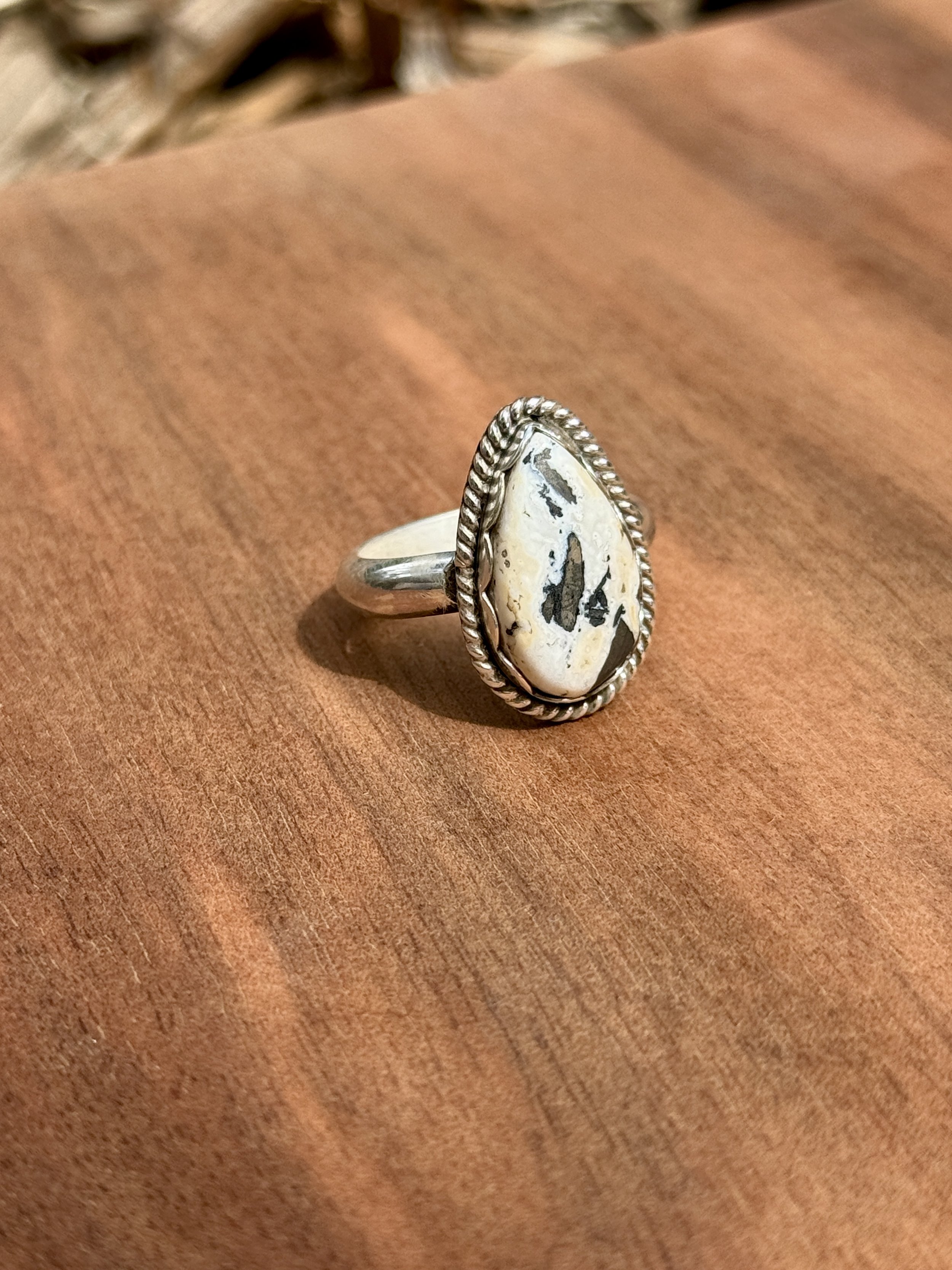 White Buffalo Ring No. 006 / 925 Sterling - Sold