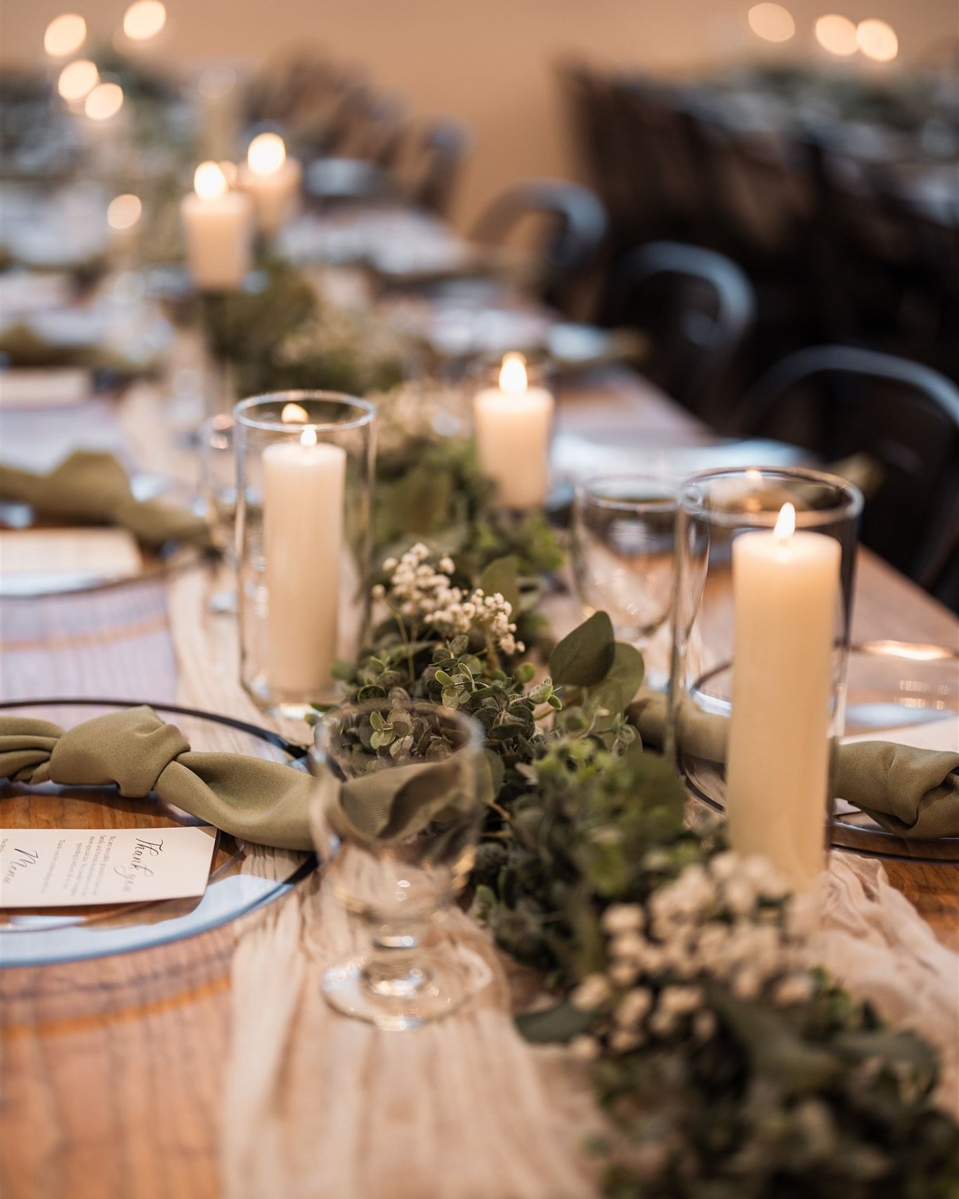 Reception vibes for a minimalistic, cozy wedding. This bride designed, procured, and set up all of her wedding decor with trusted friends and With Grace Planning. It is always so special to see our clients&rsquo; labor of love come to life in their v