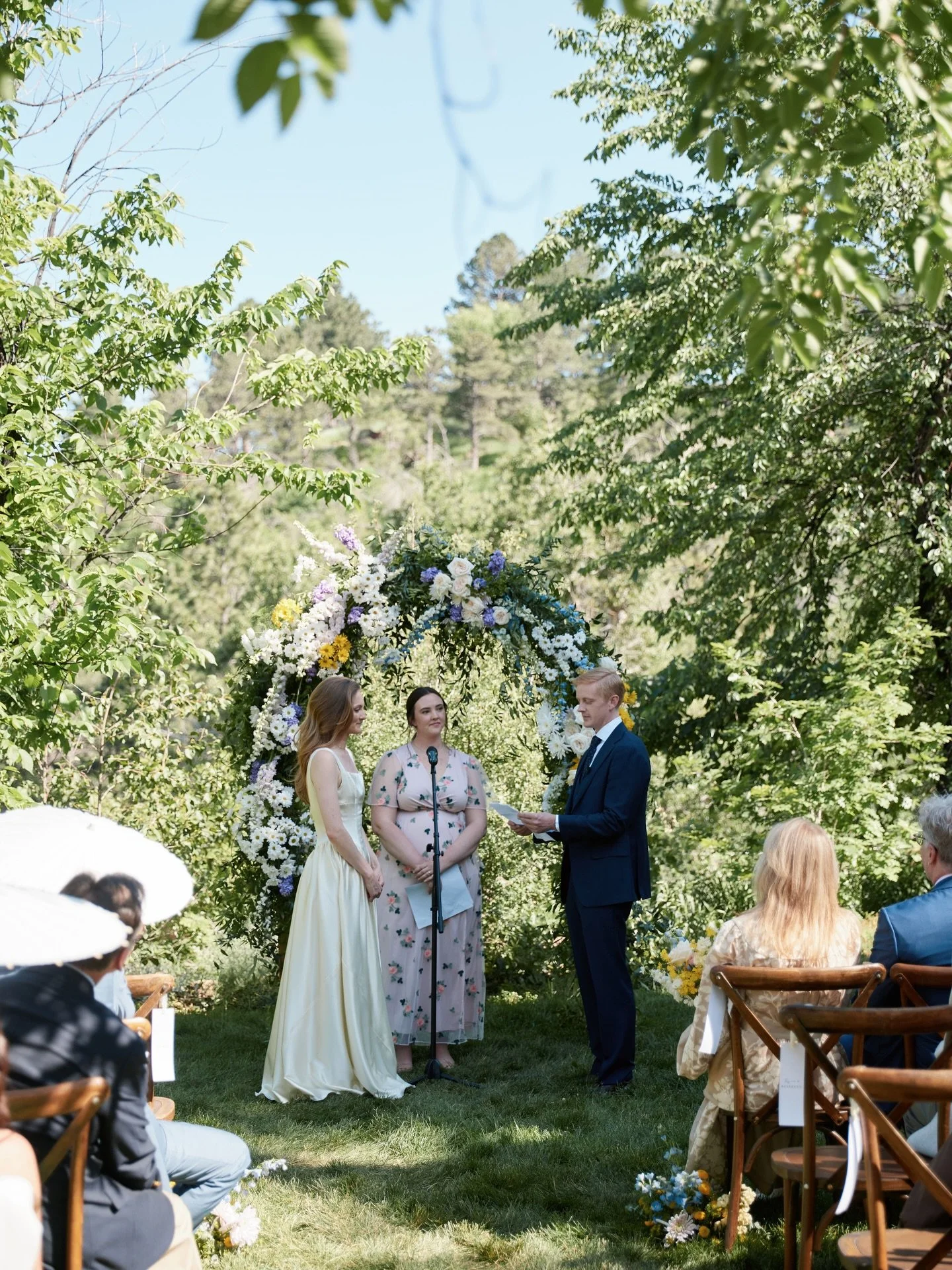 One of my favorite intimate ceremony settings of this year.

Planning &amp; Coordination: @withgraceplanning
Venue &amp; Catering: @colorado_chautauqua
Photo &amp; Video: @jonnyscottphoto
Flowers:@sturtzandcopeland
Rentals: @copartyrentals
DJ &amp; L