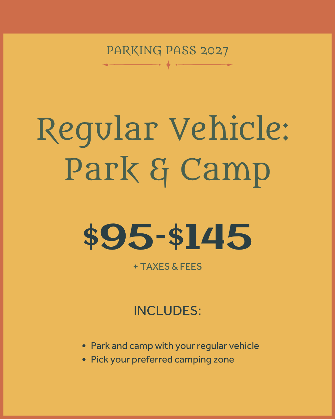 Wicked Woods regular vehicle parking and camping information